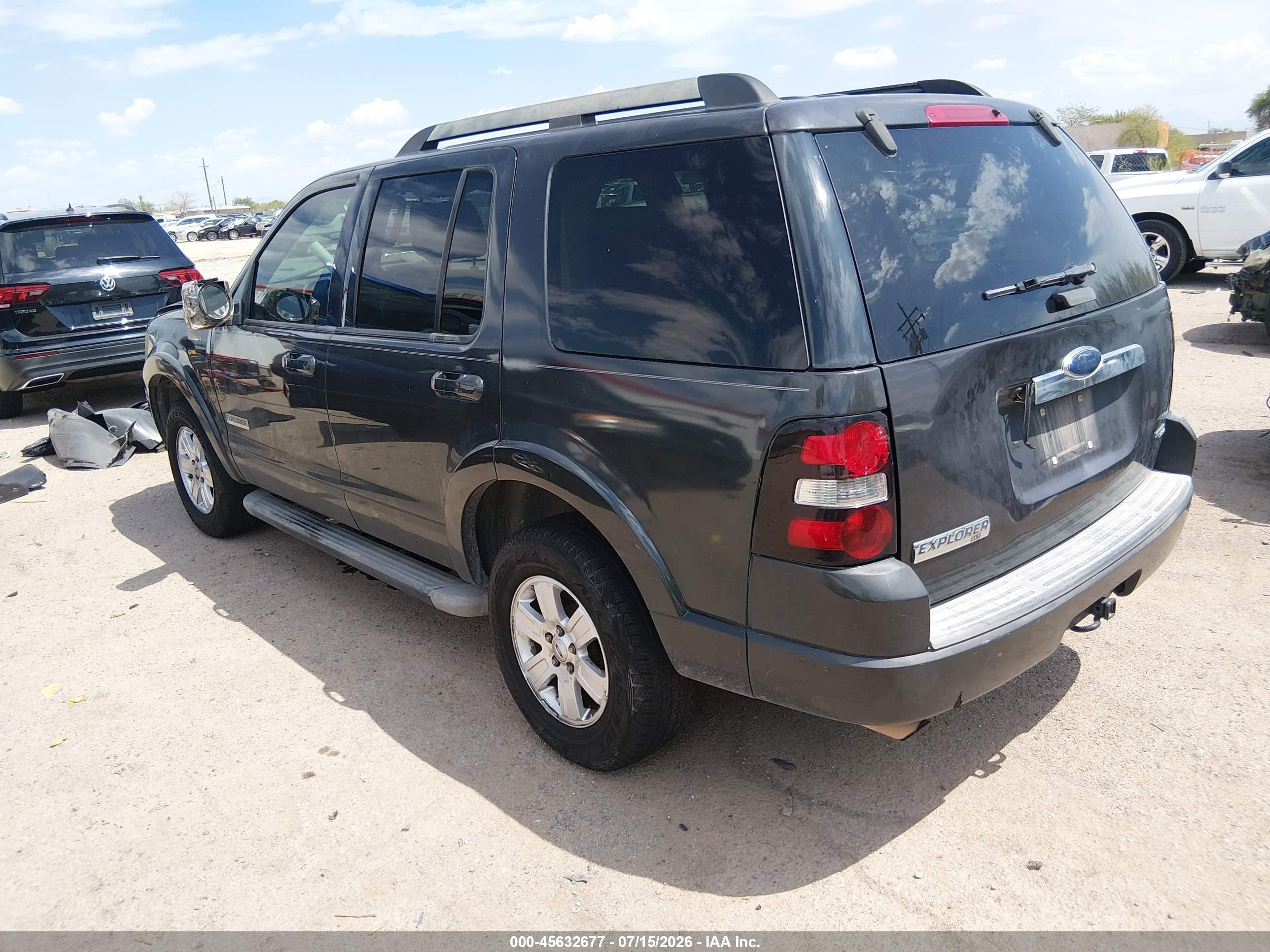 2007 Ford Explorer Xlt Gray vin: 1FMEU73E77UB68517