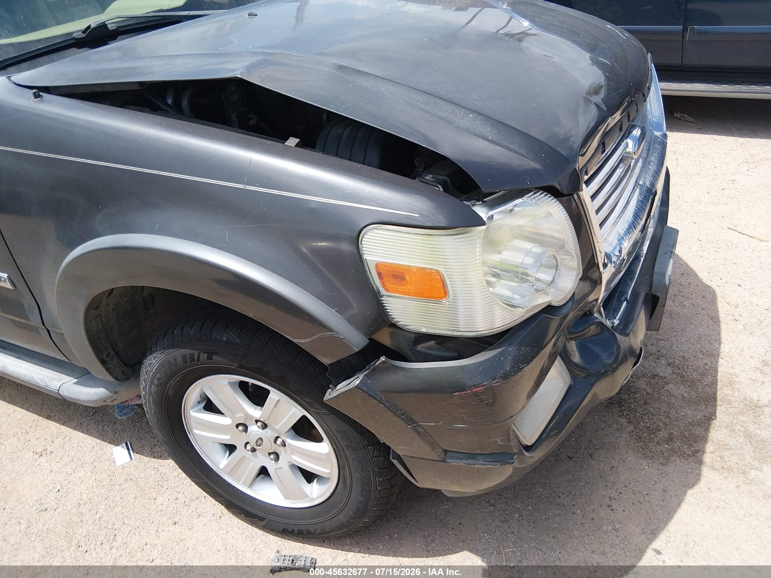 2007 Ford Explorer Xlt Gray vin: 1FMEU73E77UB68517