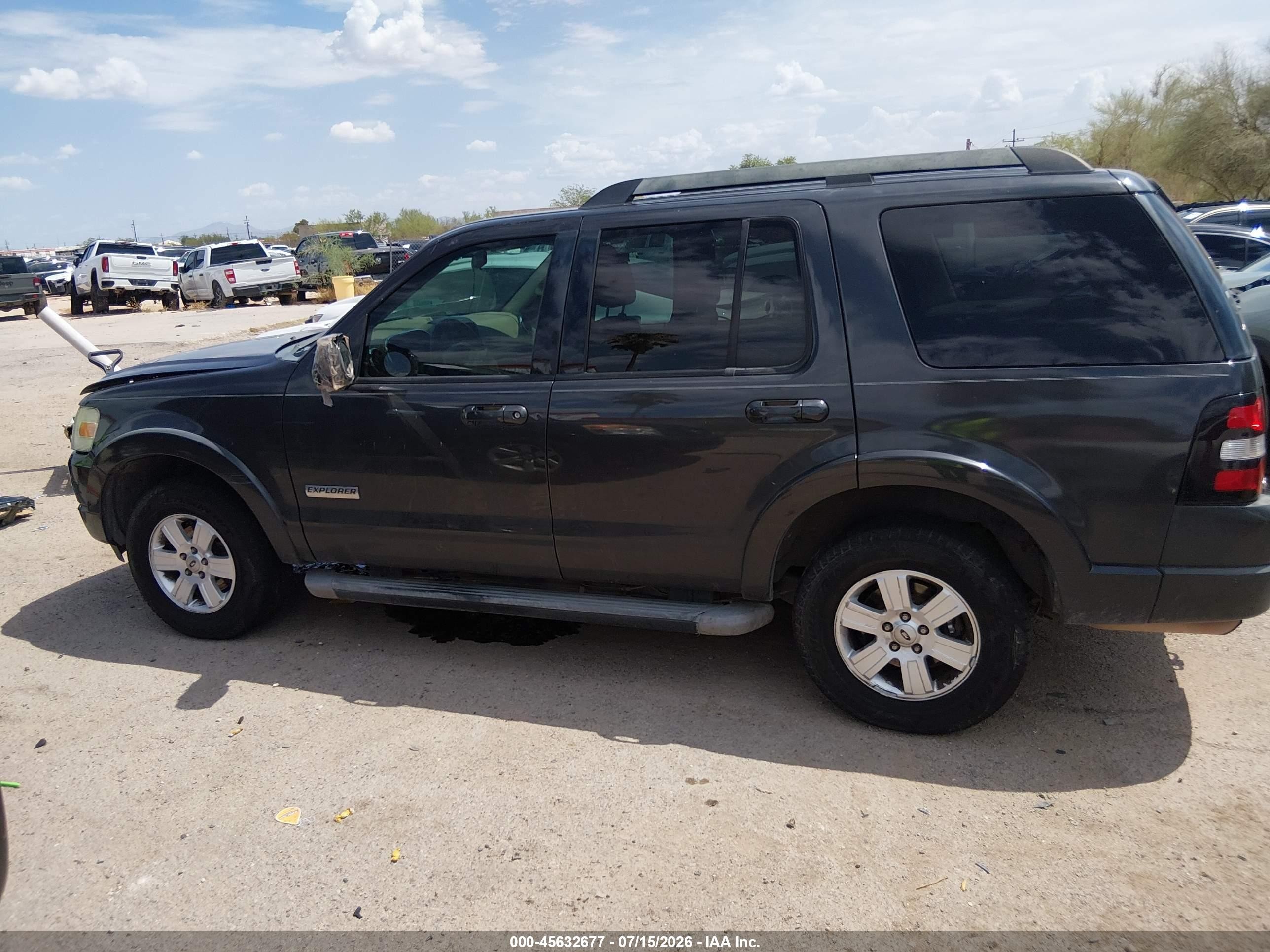 2007 Ford Explorer Xlt Gray vin: 1FMEU73E77UB68517