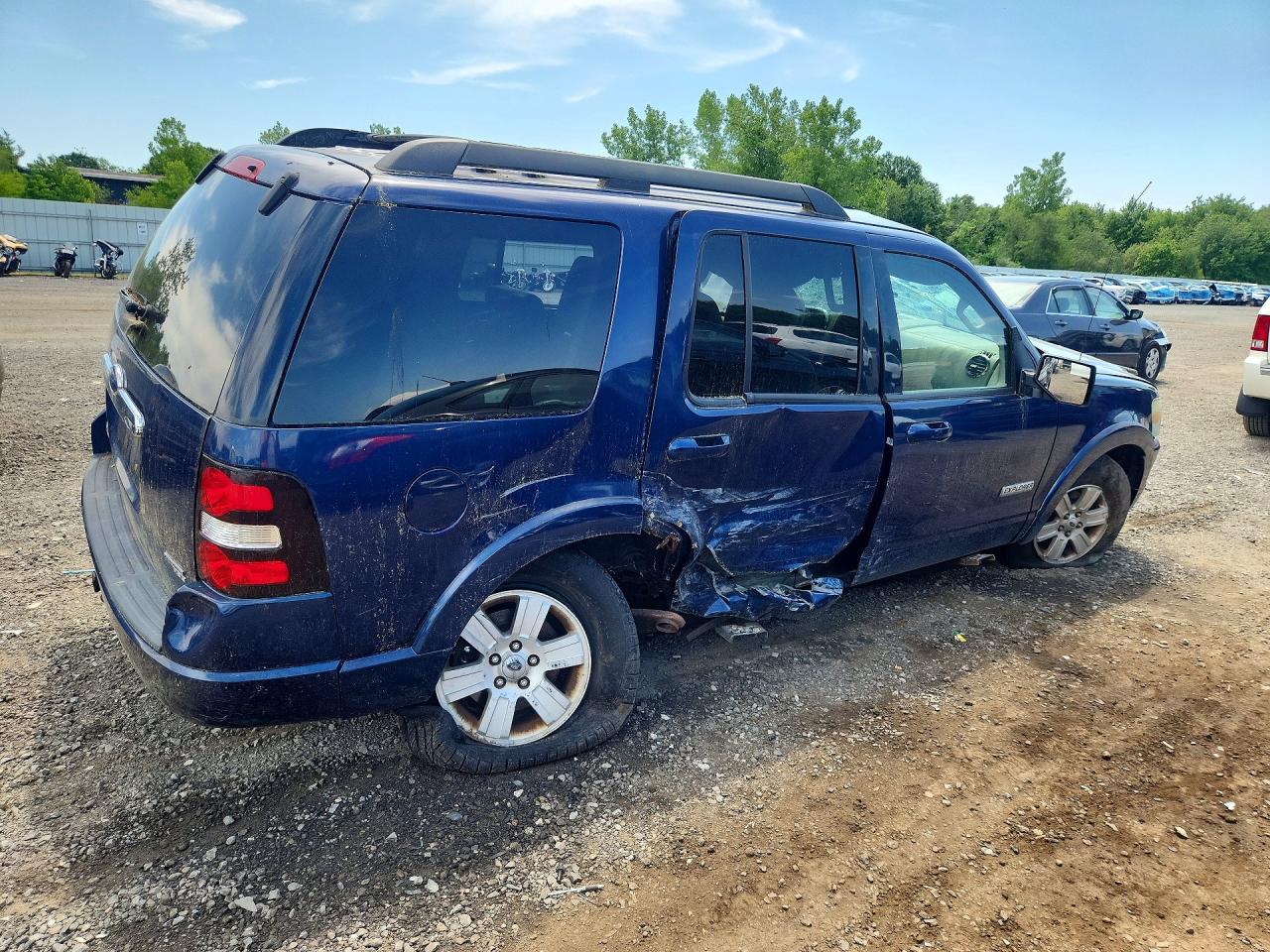 2007 Ford Explorer Xlt Blue vin: 1FMEU73E77UB88203