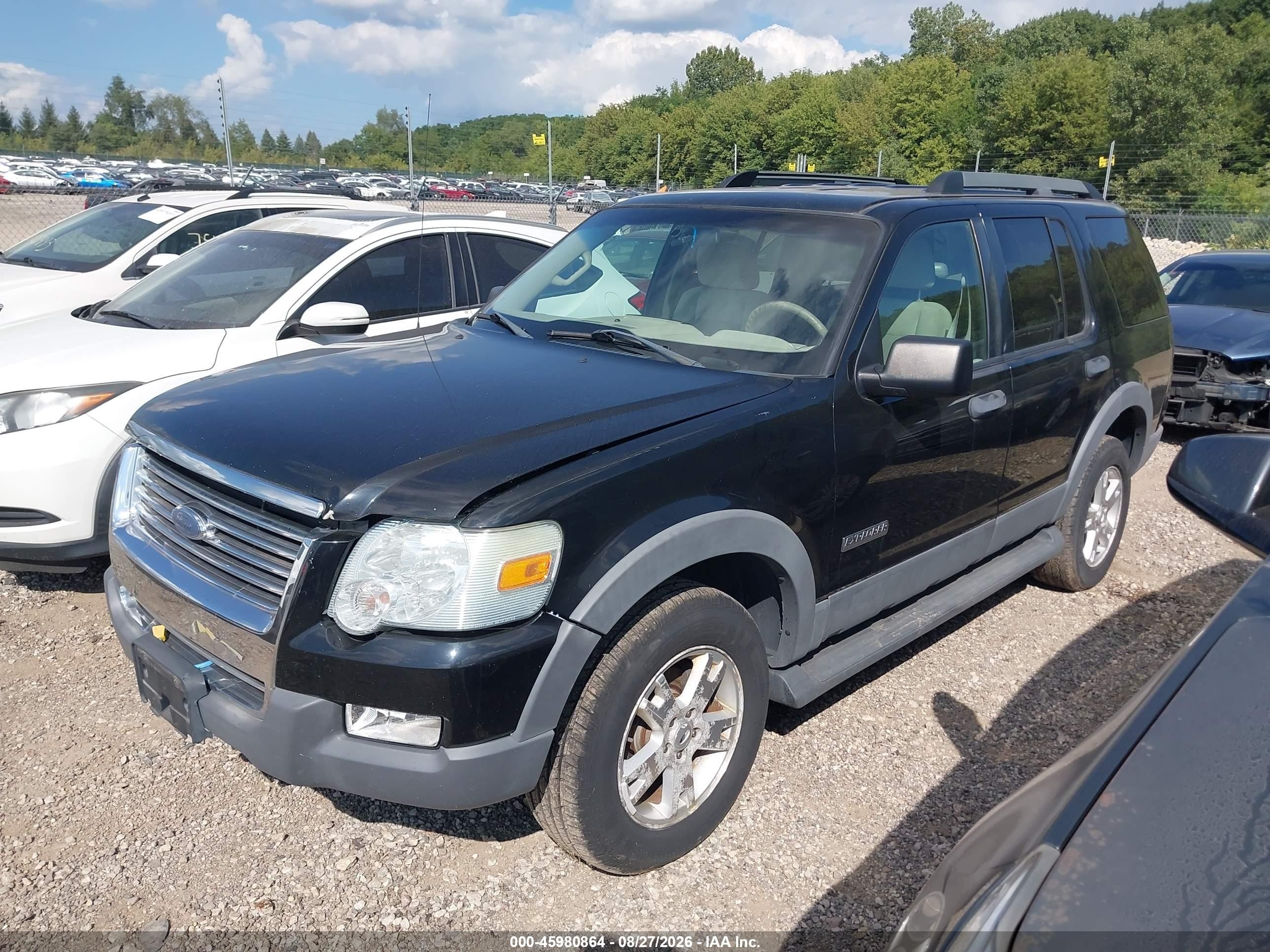 2006 Ford Explorer Xlt Black vin: 1FMEU73E86UB08101