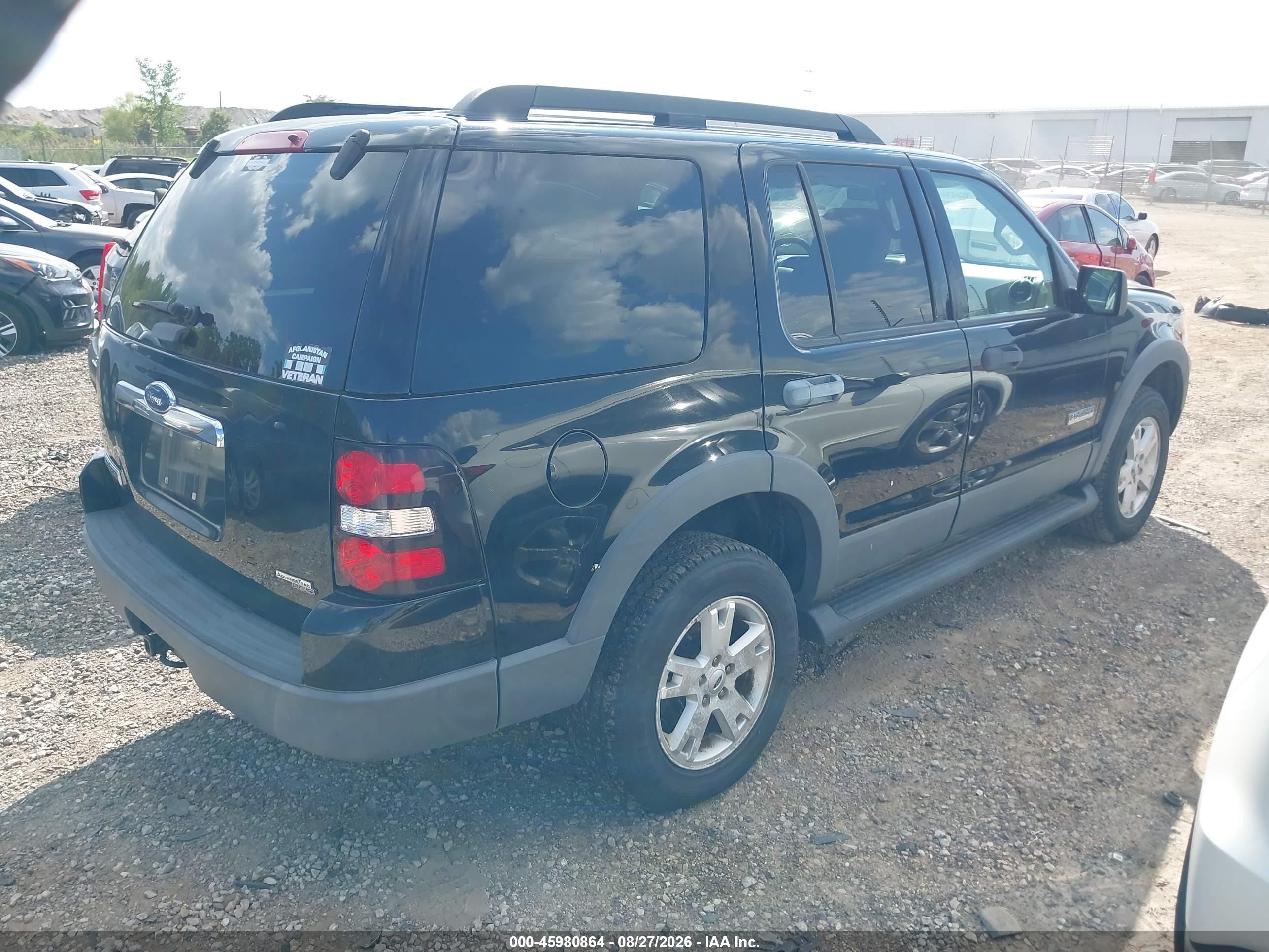 2006 Ford Explorer Xlt Black vin: 1FMEU73E86UB08101