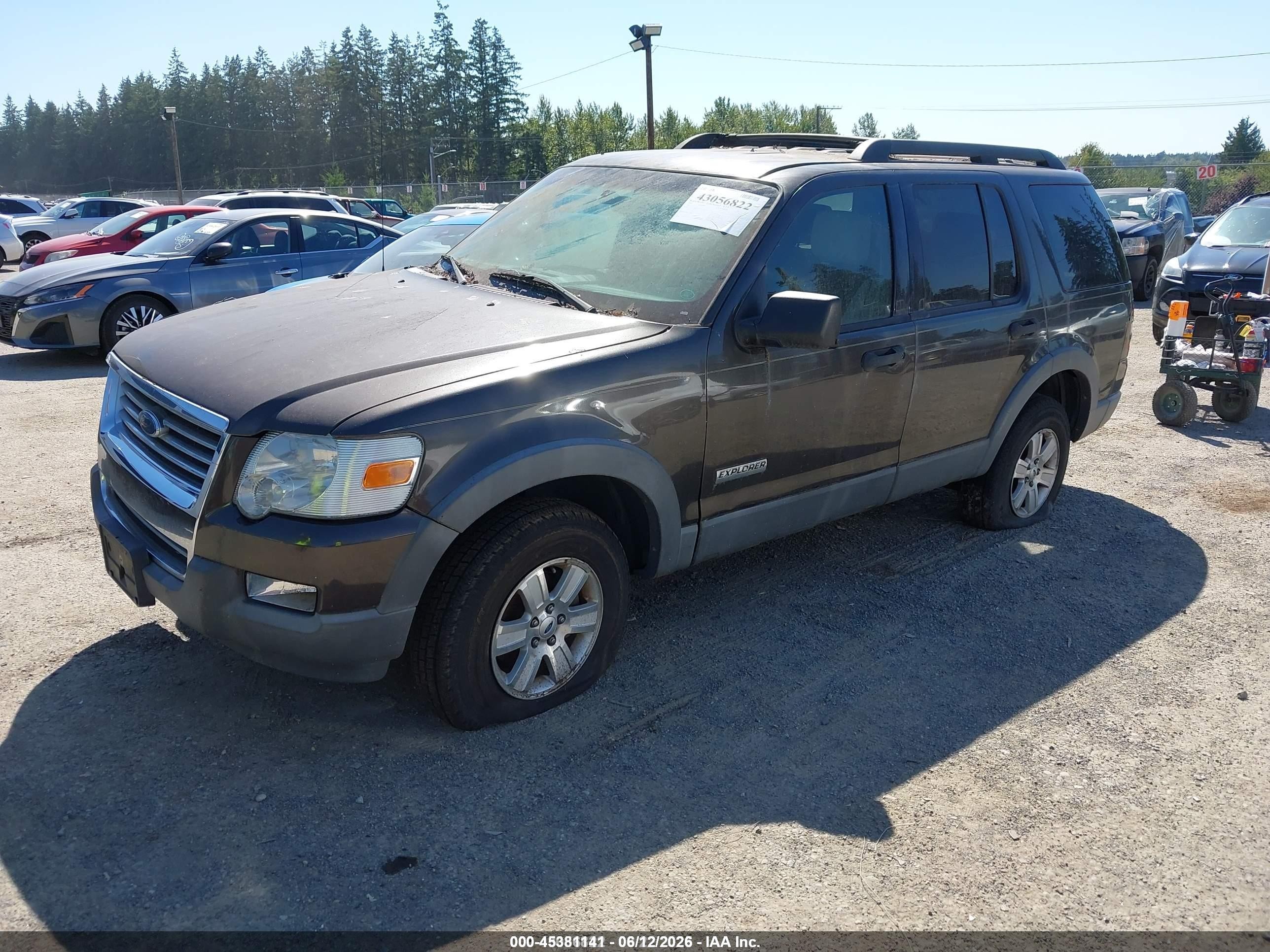 2006 Ford Explorer Xlt Black vin: 1FMEU73EX6UA30386