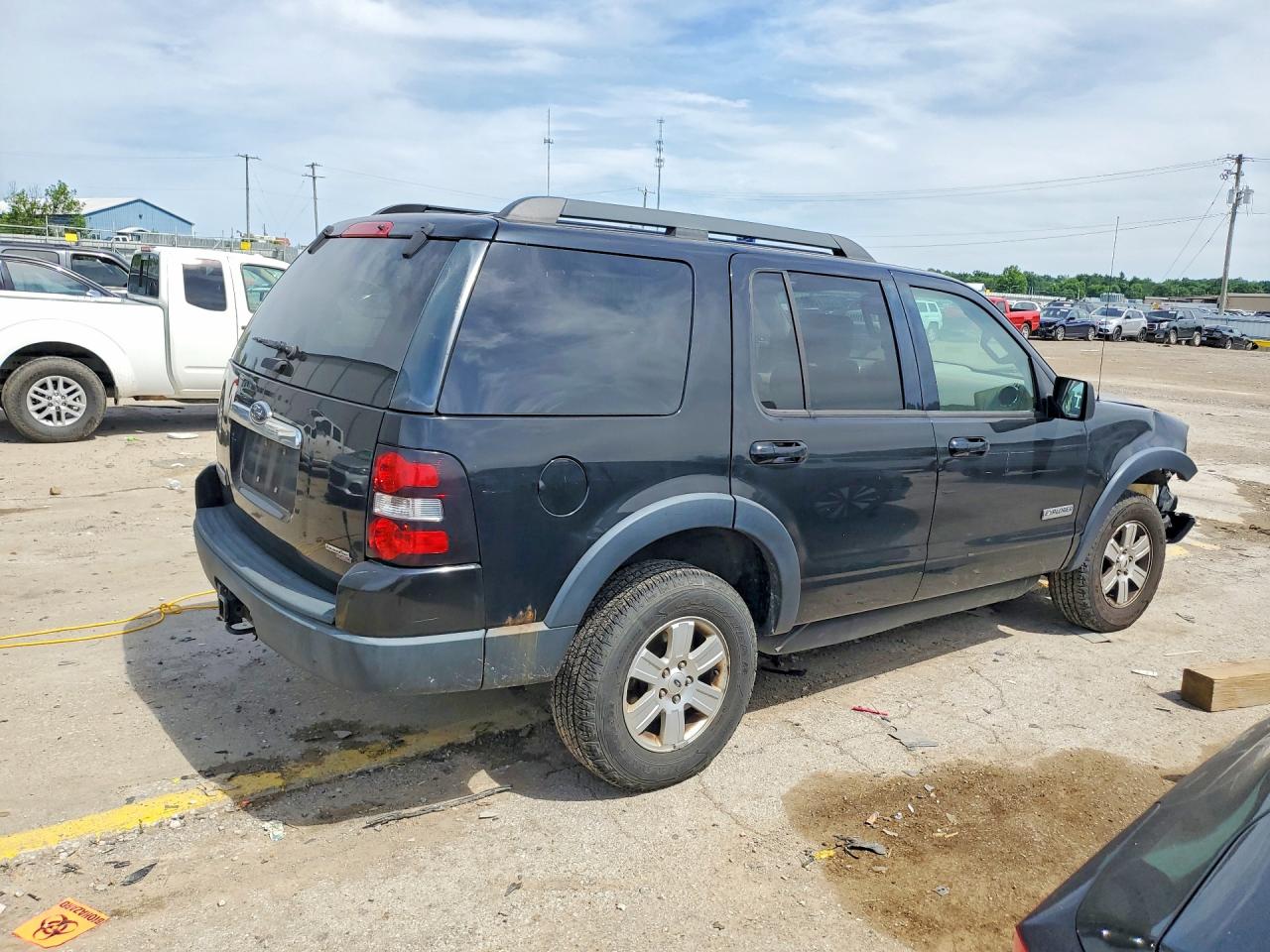 2007 Ford Explorer Xlt Black vin: 1FMEU73EX7UA52695