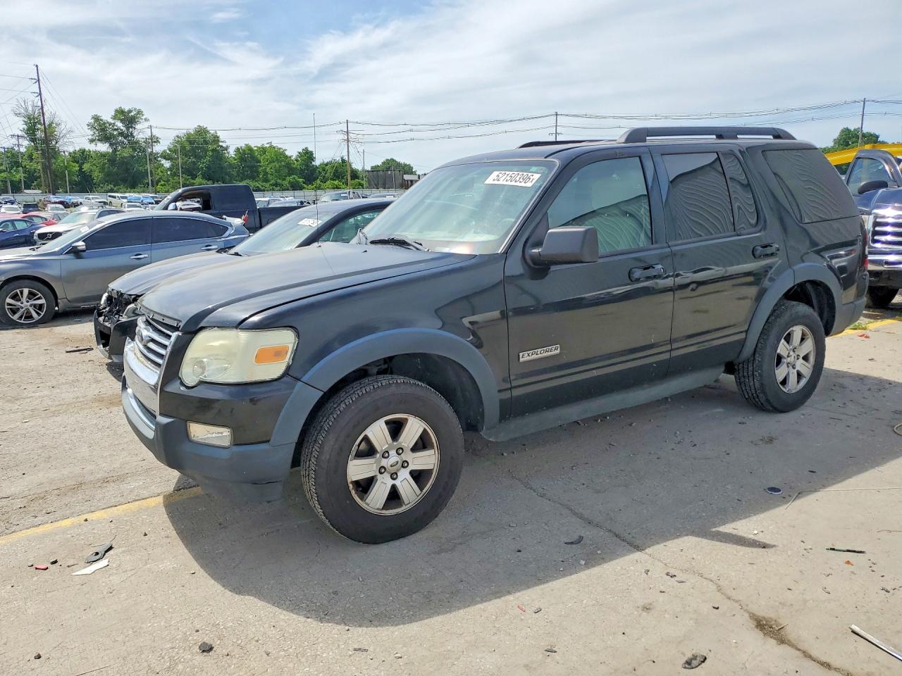 2007 Ford Explorer Xlt Black vin: 1FMEU73EX7UA52695