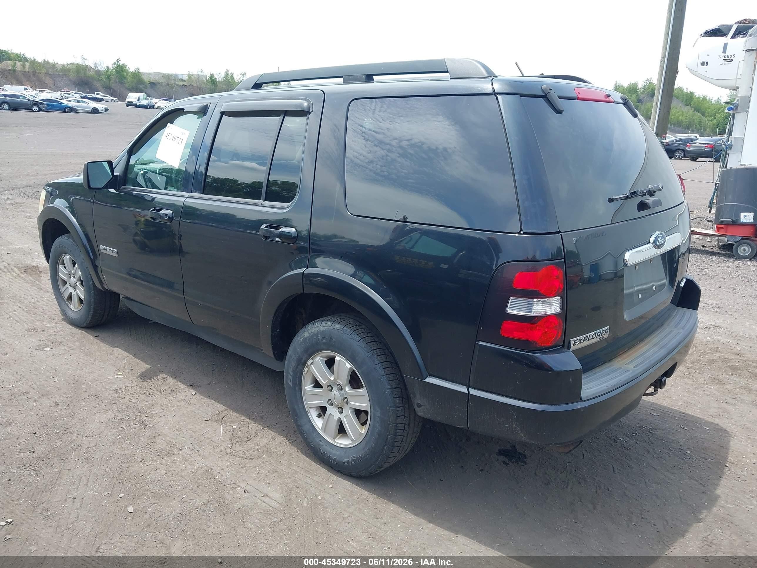 2008 Ford Explorer Xlt Black vin: 1FMEU73EX8UA35722