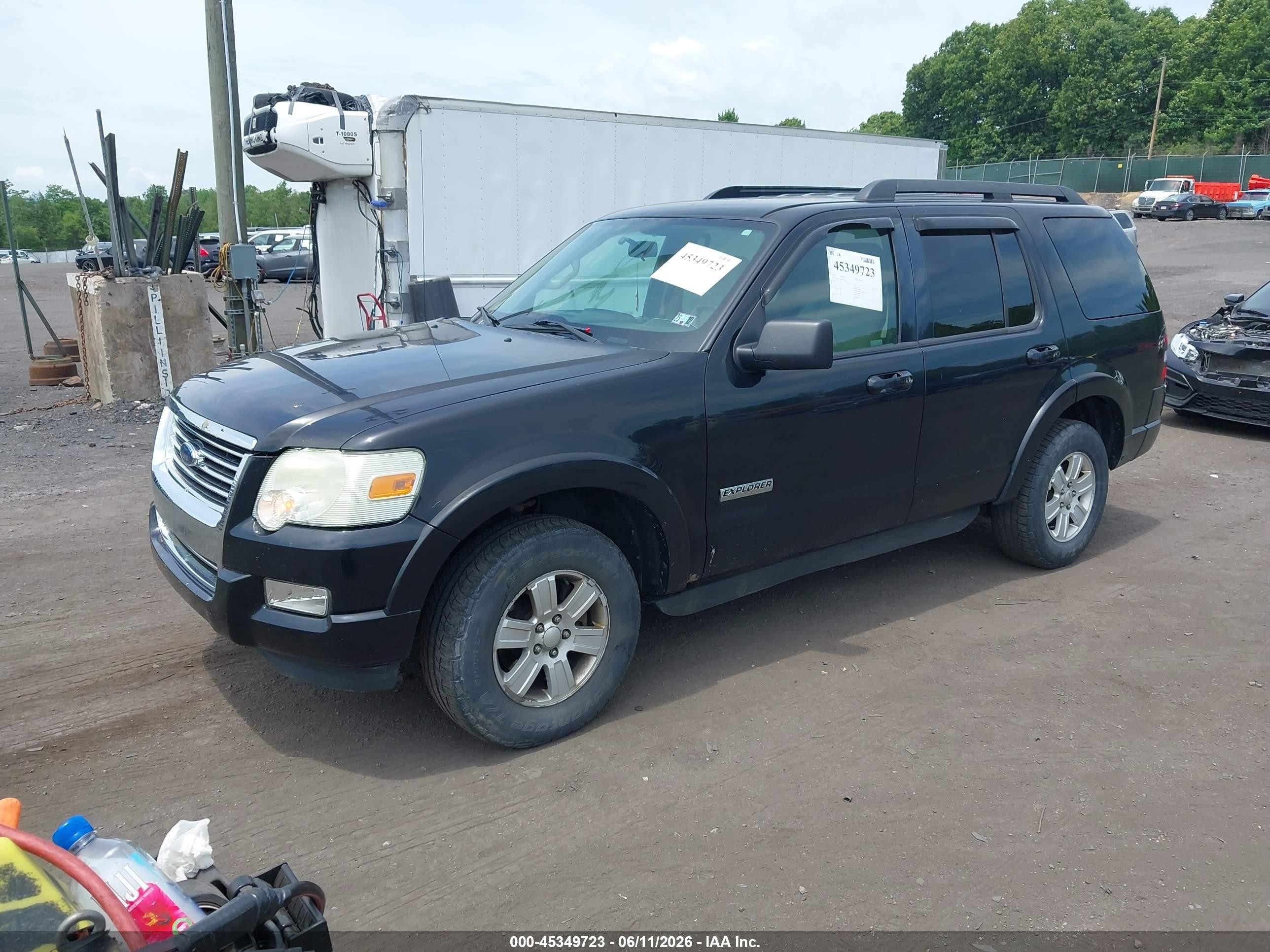 2008 Ford Explorer Xlt Black vin: 1FMEU73EX8UA35722