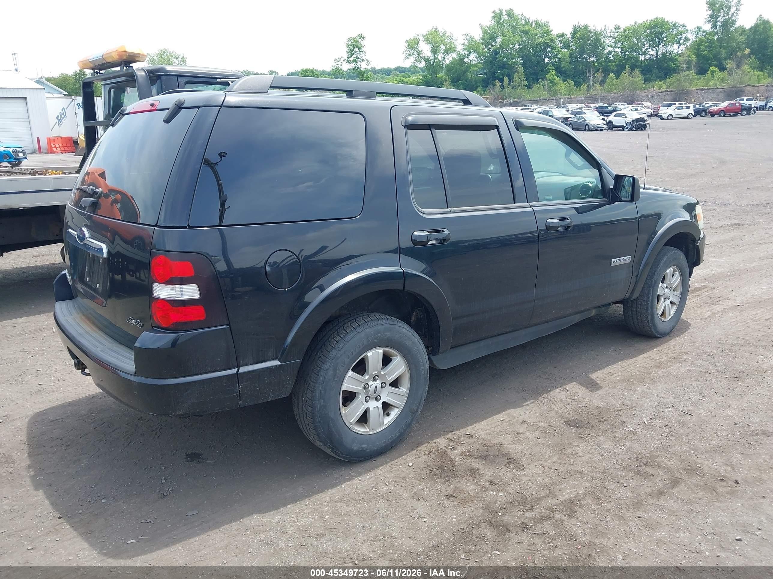 2008 Ford Explorer Xlt Black vin: 1FMEU73EX8UA35722
