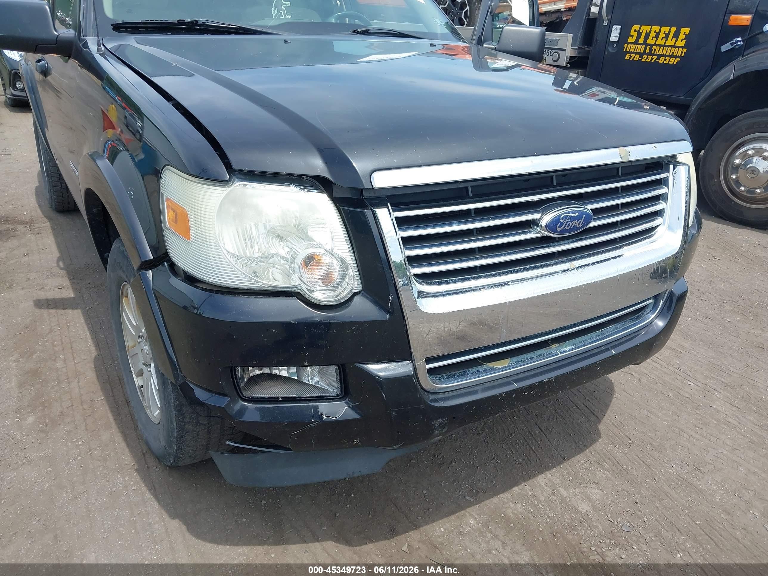 2008 Ford Explorer Xlt Black vin: 1FMEU73EX8UA35722