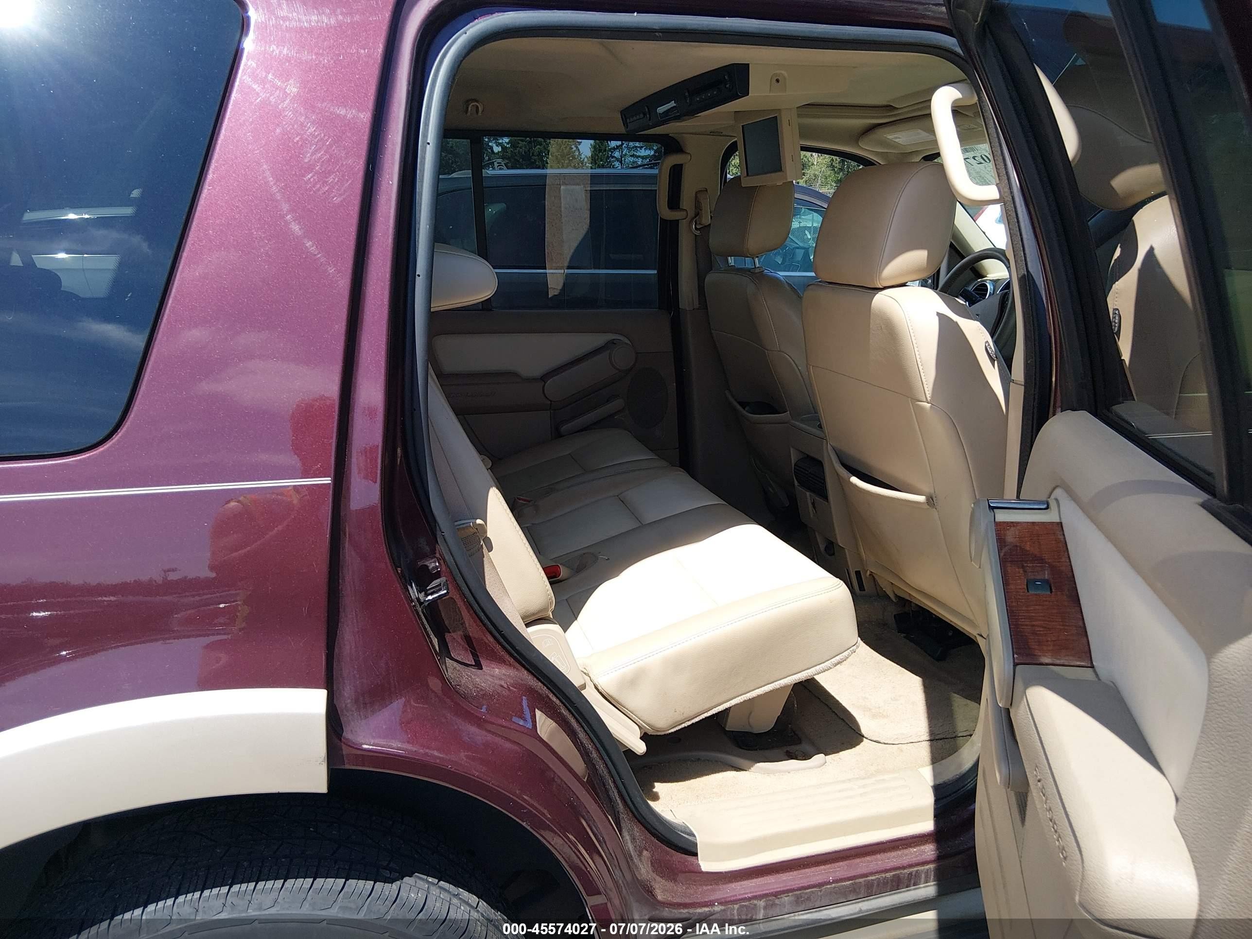 2007 Ford Explorer Eddie Bauer Maroon vin: 1FMEU74857UB40045