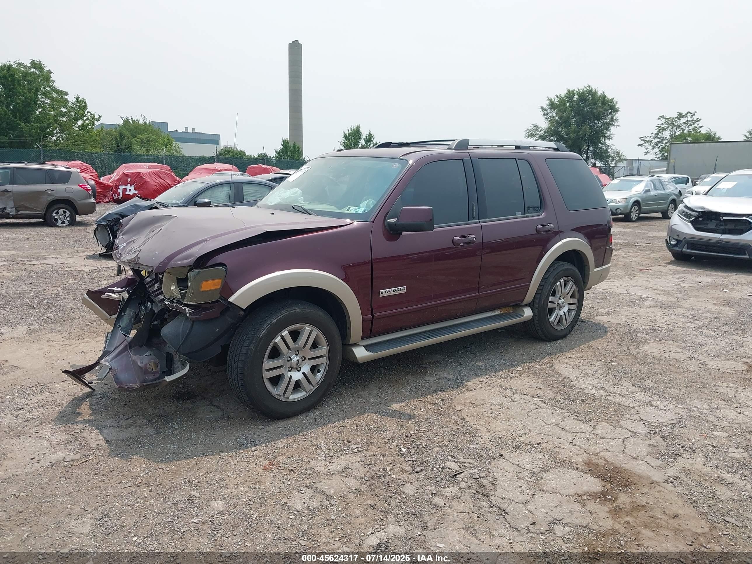 2006 Ford Explorer Eddie Bauer Burgundy vin: 1FMEU74876UB26310