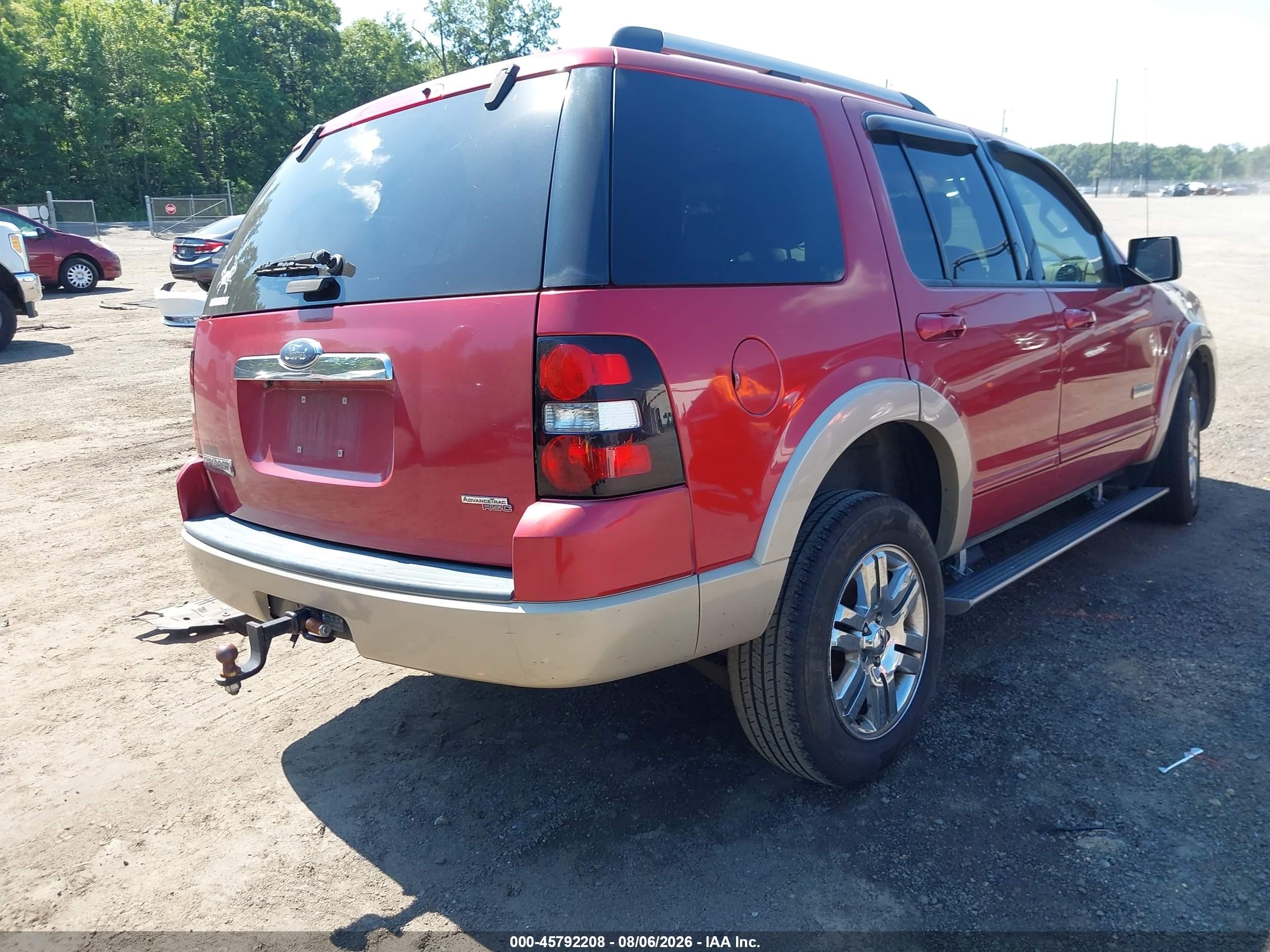 2007 Ford Explorer Eddie Bauer Red vin: 1FMEU74897UB32675