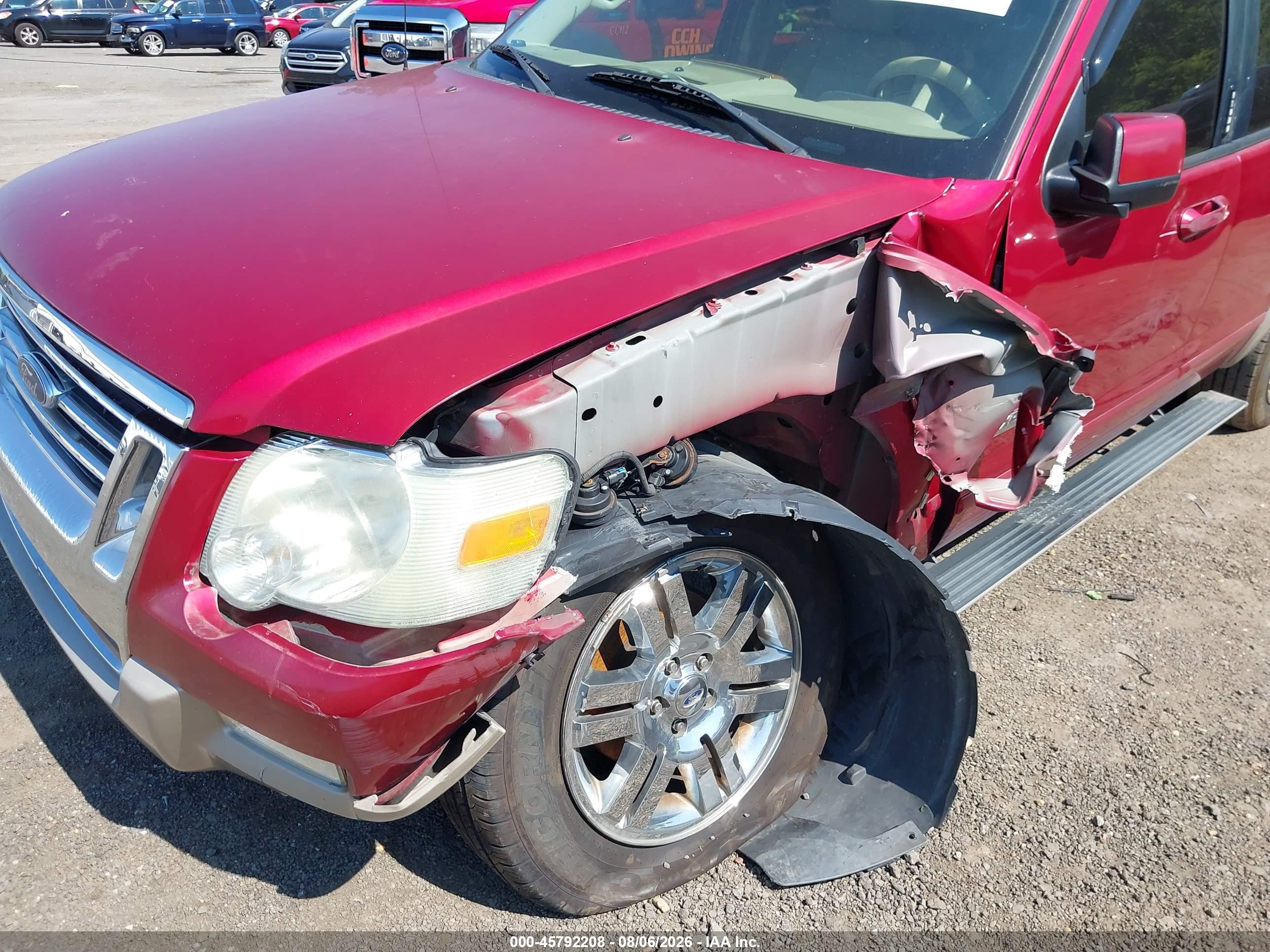 2007 Ford Explorer Eddie Bauer Red vin: 1FMEU74897UB32675