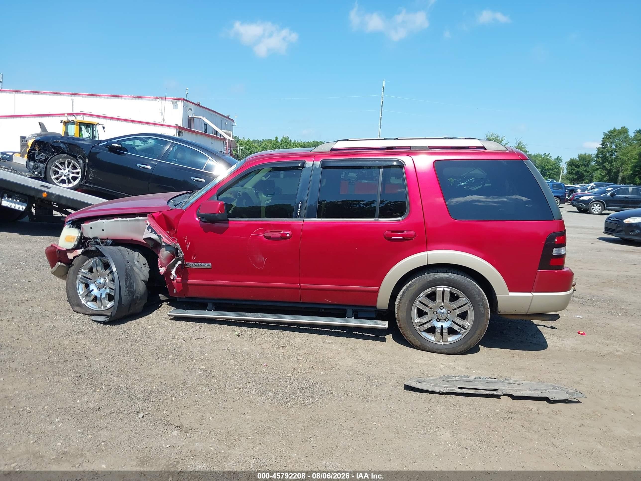 2007 Ford Explorer Eddie Bauer Red vin: 1FMEU74897UB32675