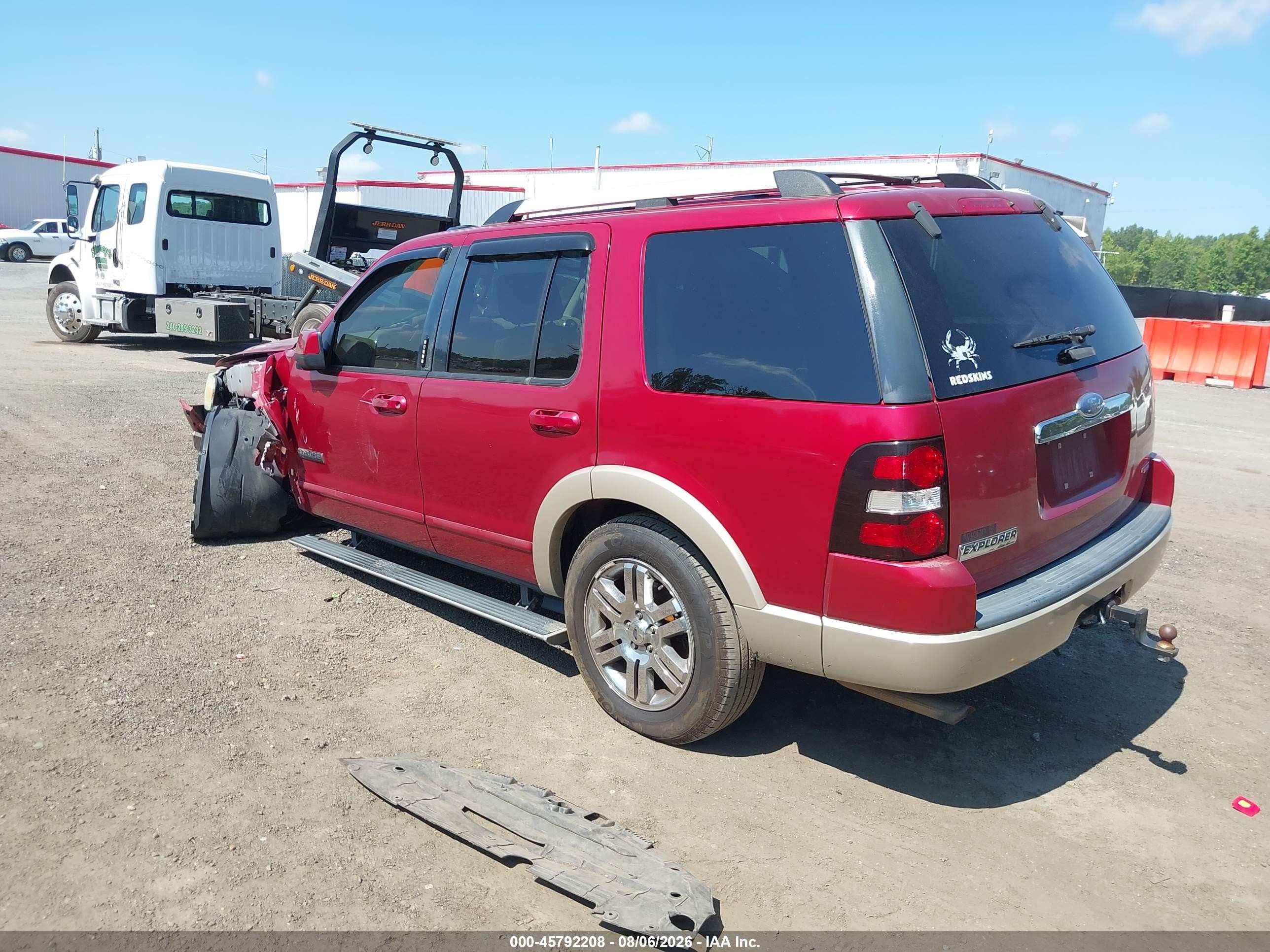2007 Ford Explorer Eddie Bauer Red vin: 1FMEU74897UB32675
