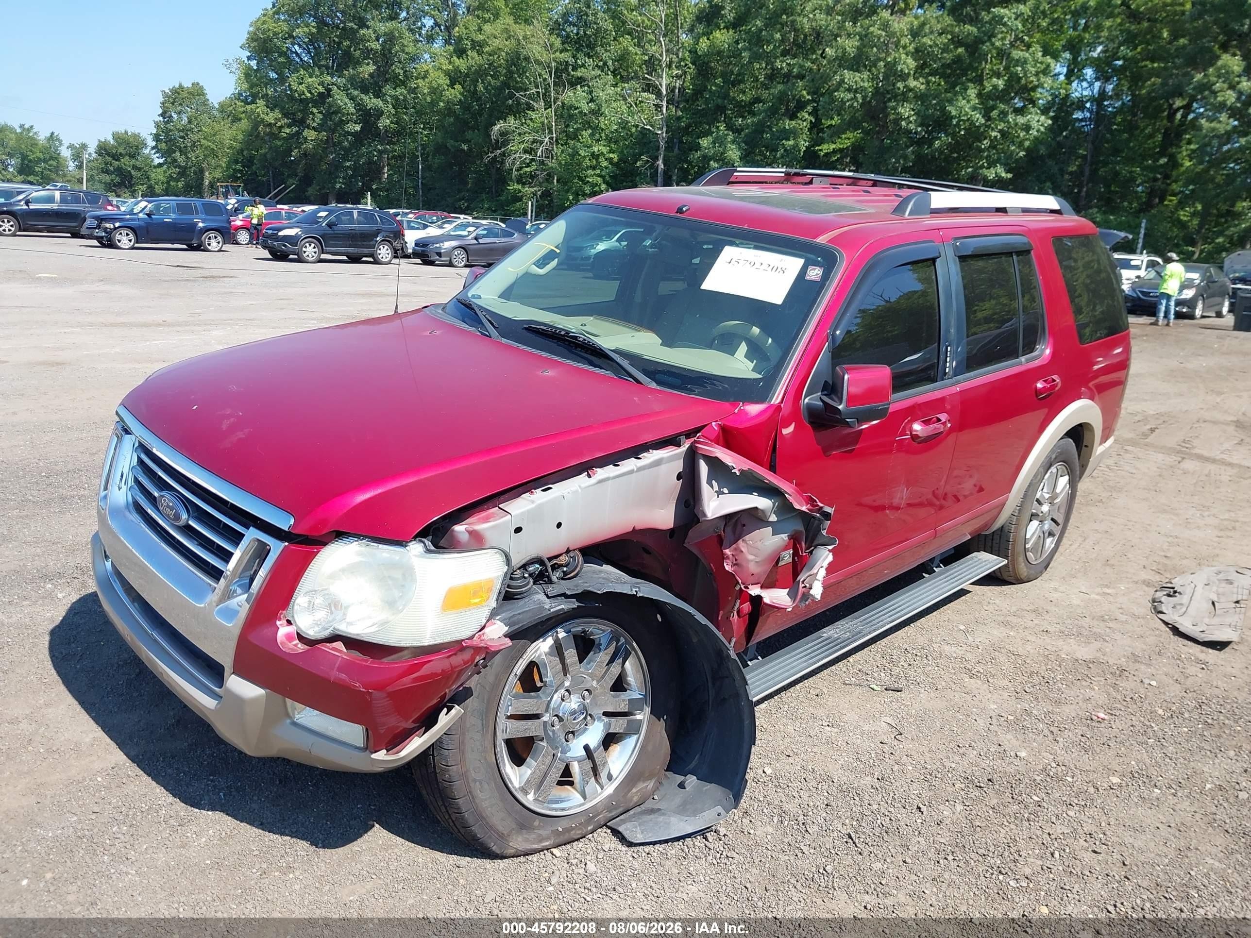 2007 Ford Explorer Eddie Bauer Red vin: 1FMEU74897UB32675