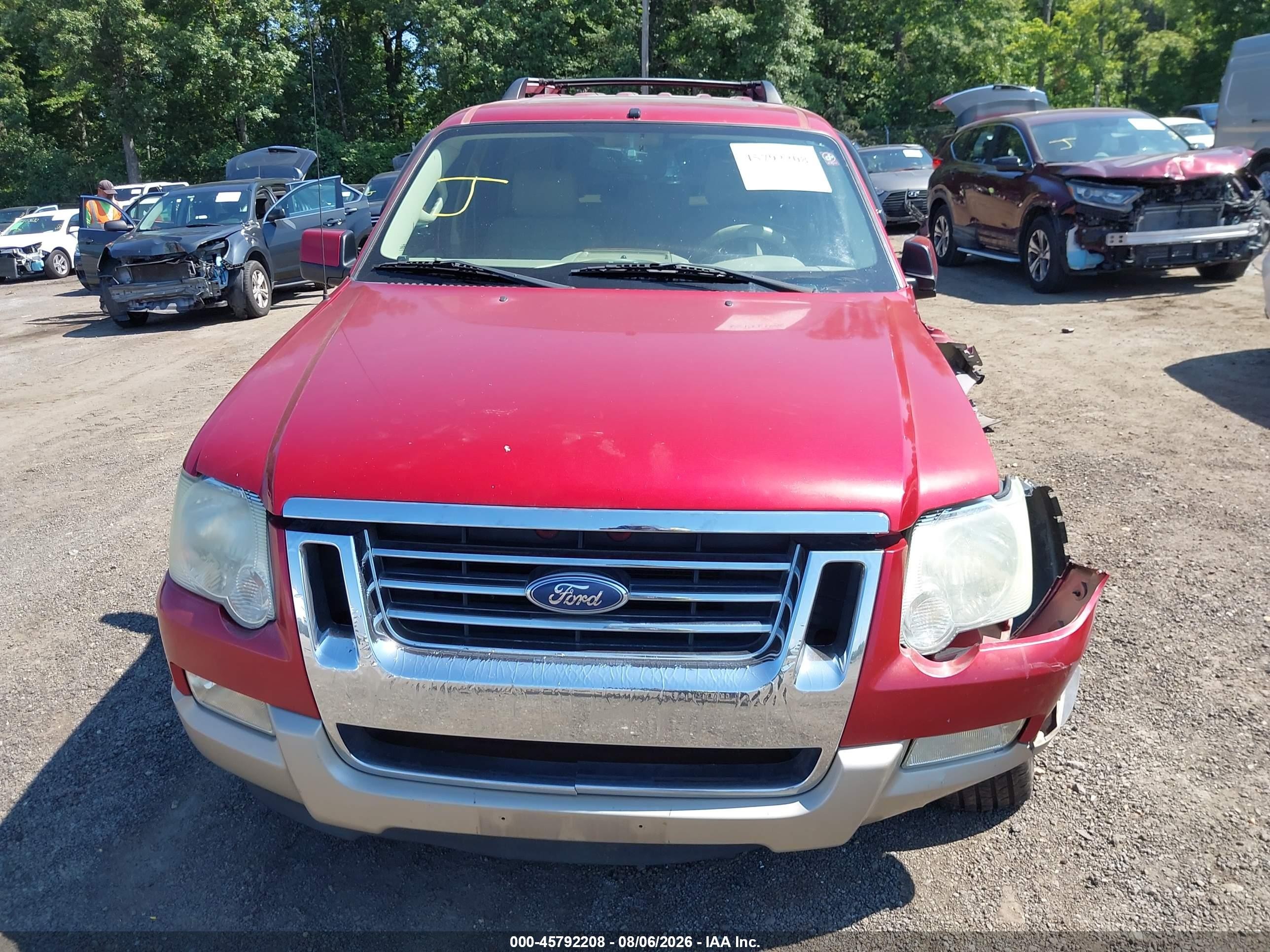 2007 Ford Explorer Eddie Bauer Red vin: 1FMEU74897UB32675