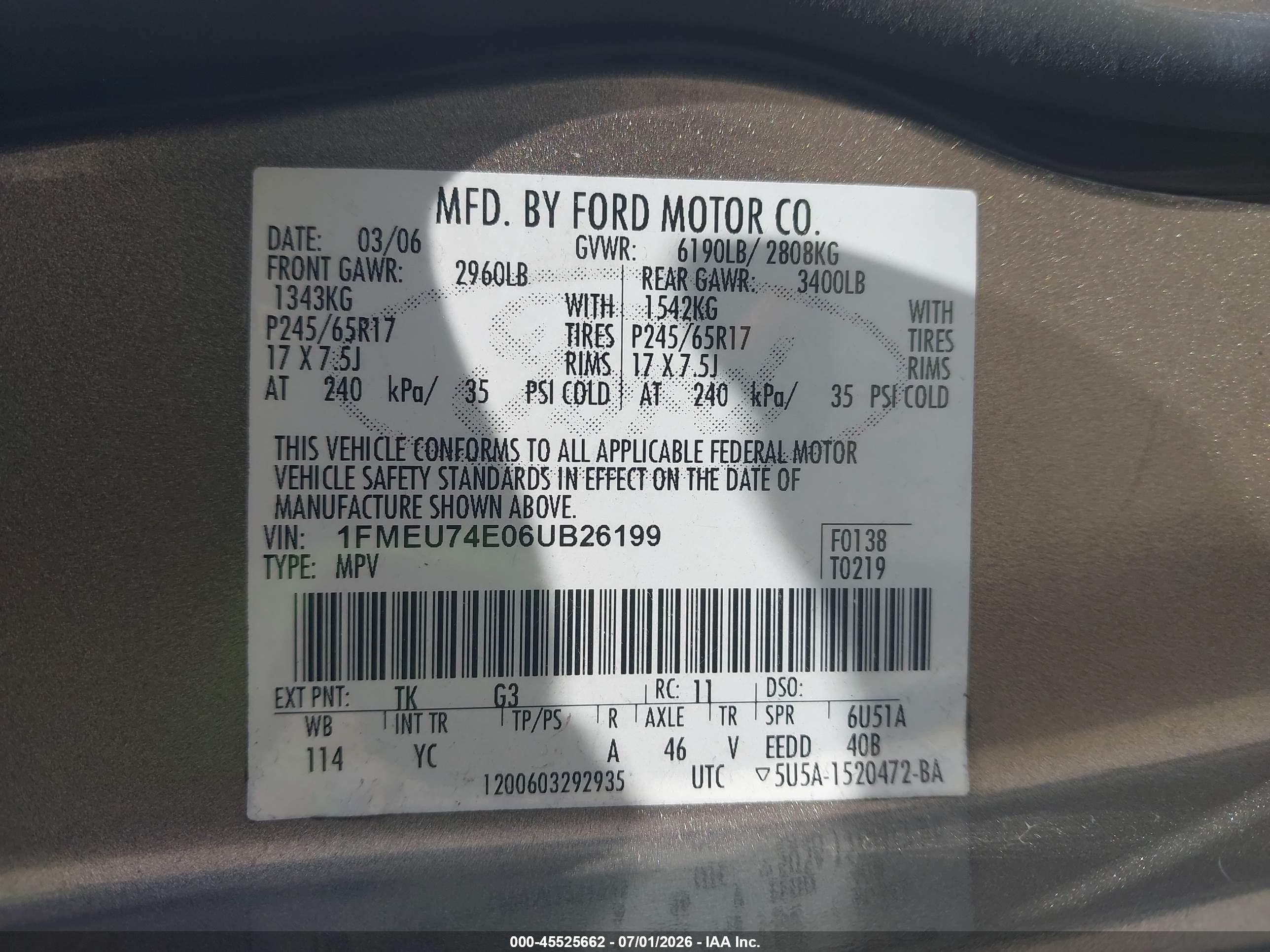 2006 Ford Explorer Eddie Bauer Brown vin: 1FMEU74E06UB26199