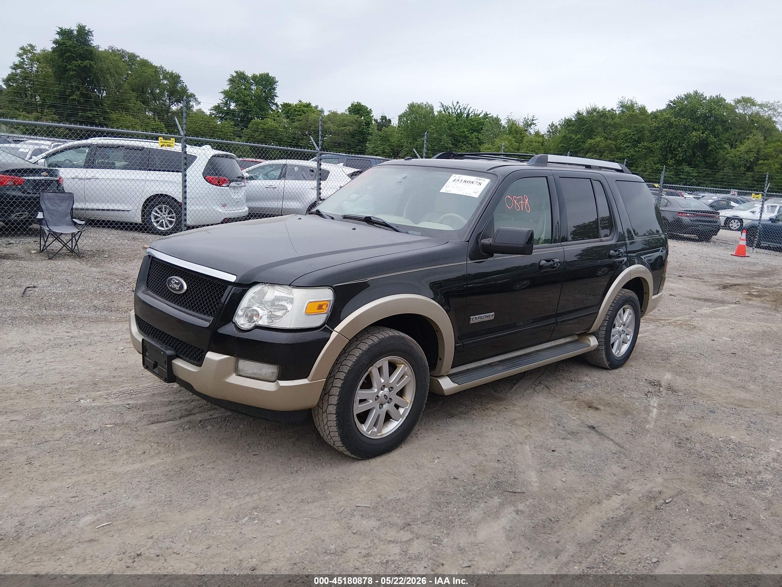 2006 Ford Explorer Eddie Bauer Black vin: 1FMEU74E06UB72292