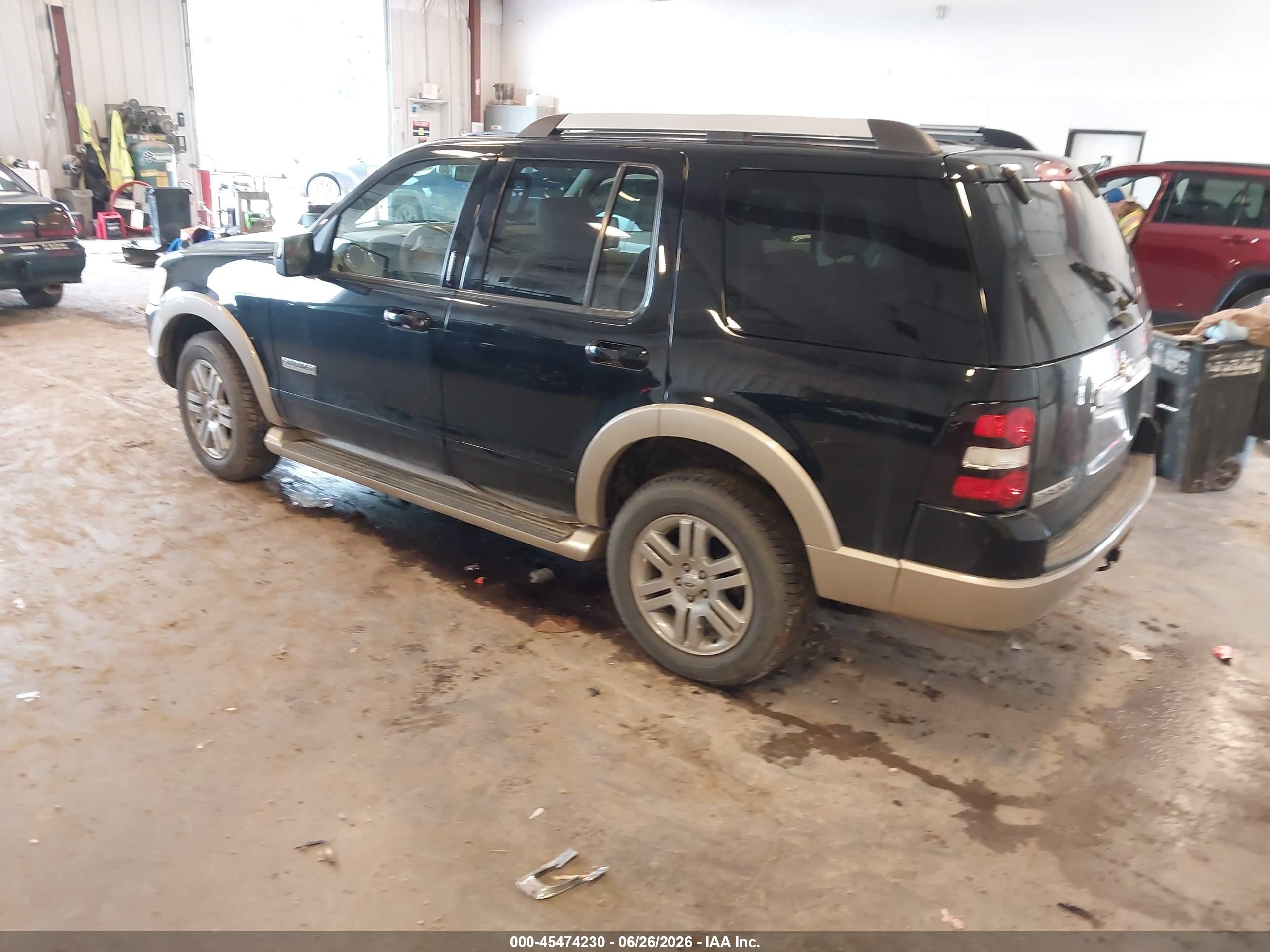2007 Ford Explorer Eddie Bauer Black vin: 1FMEU74E07UA78978