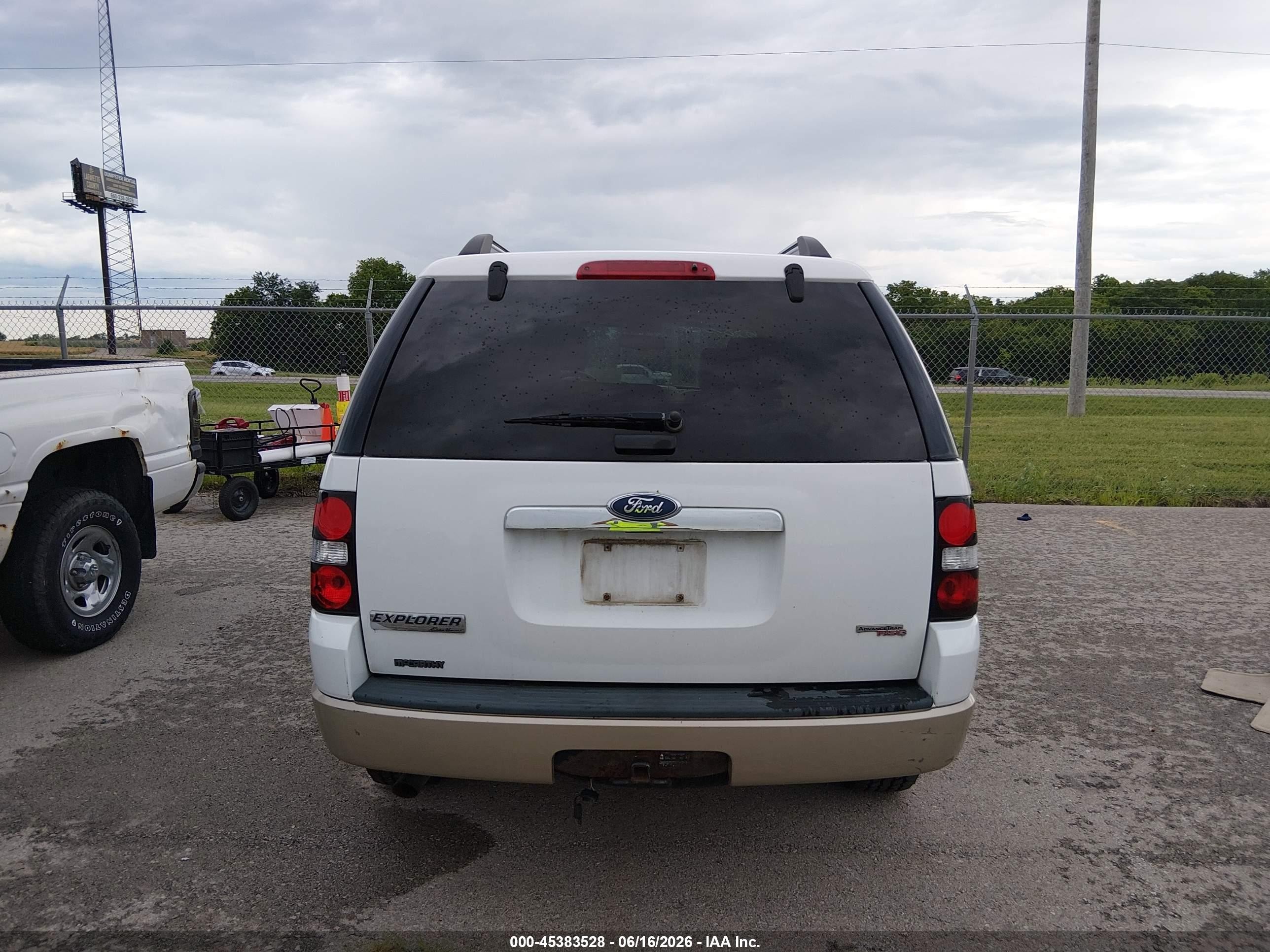2007 Ford Explorer Eddie Bauer White vin: 1FMEU74E07UB16869