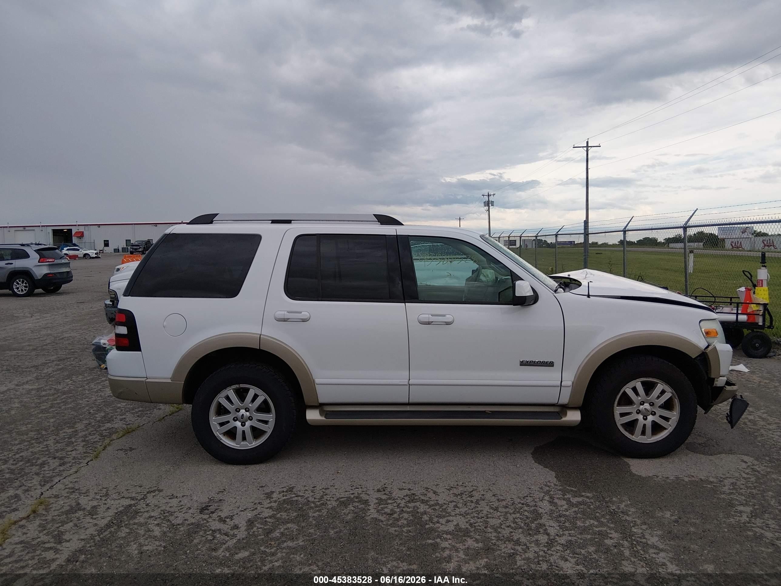 2007 Ford Explorer Eddie Bauer White vin: 1FMEU74E07UB16869