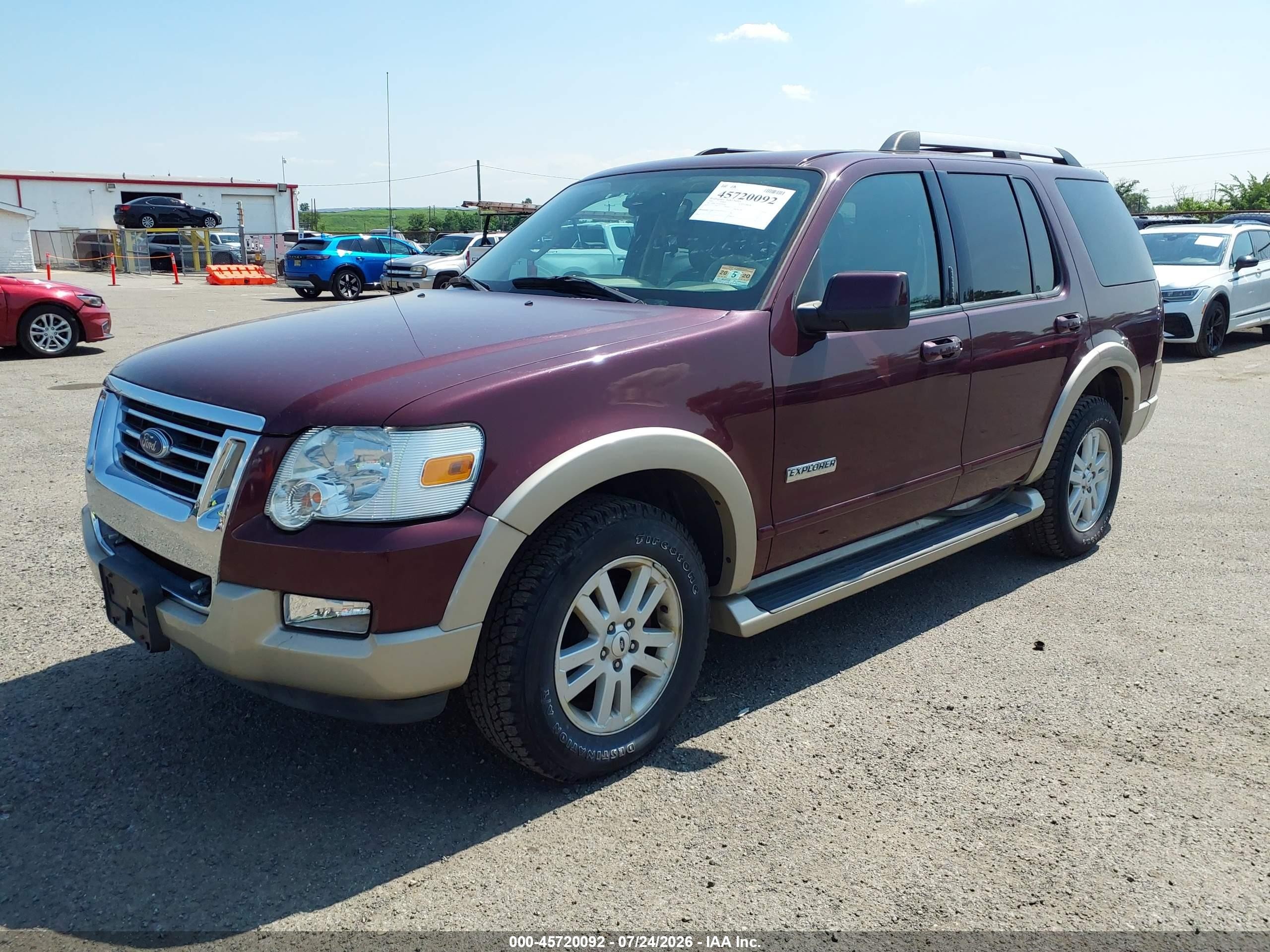 2006 Ford Explorer Eddie Bauer Burgundy vin: 1FMEU74E16UB44002