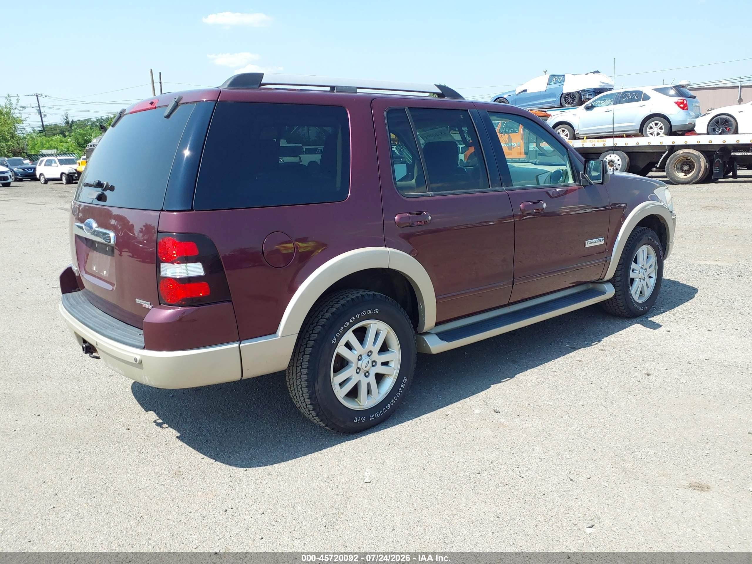 2006 Ford Explorer Eddie Bauer Burgundy vin: 1FMEU74E16UB44002