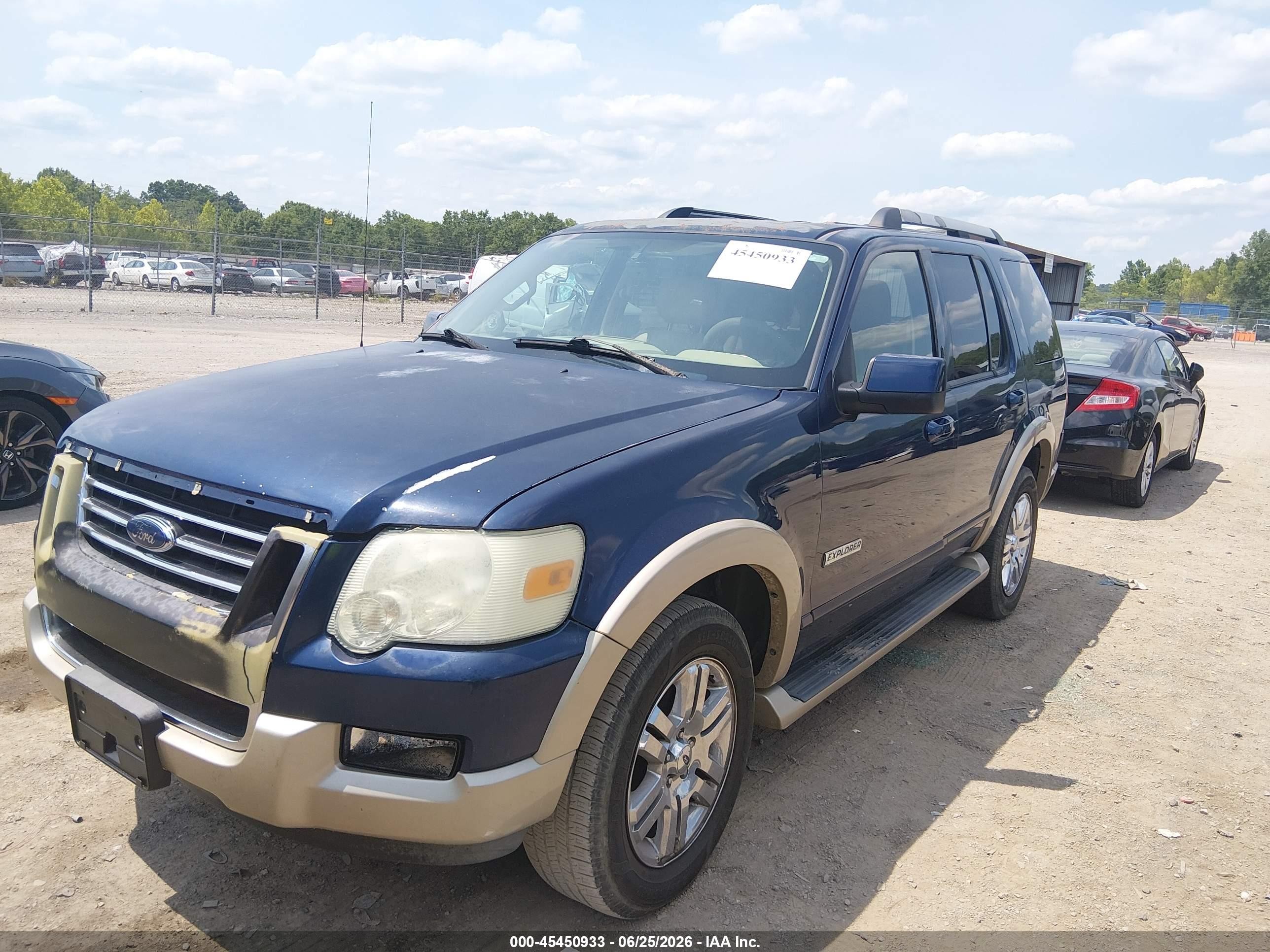2006 Ford Explorer Eddie Bauer Blue vin: 1FMEU74E16UB64329