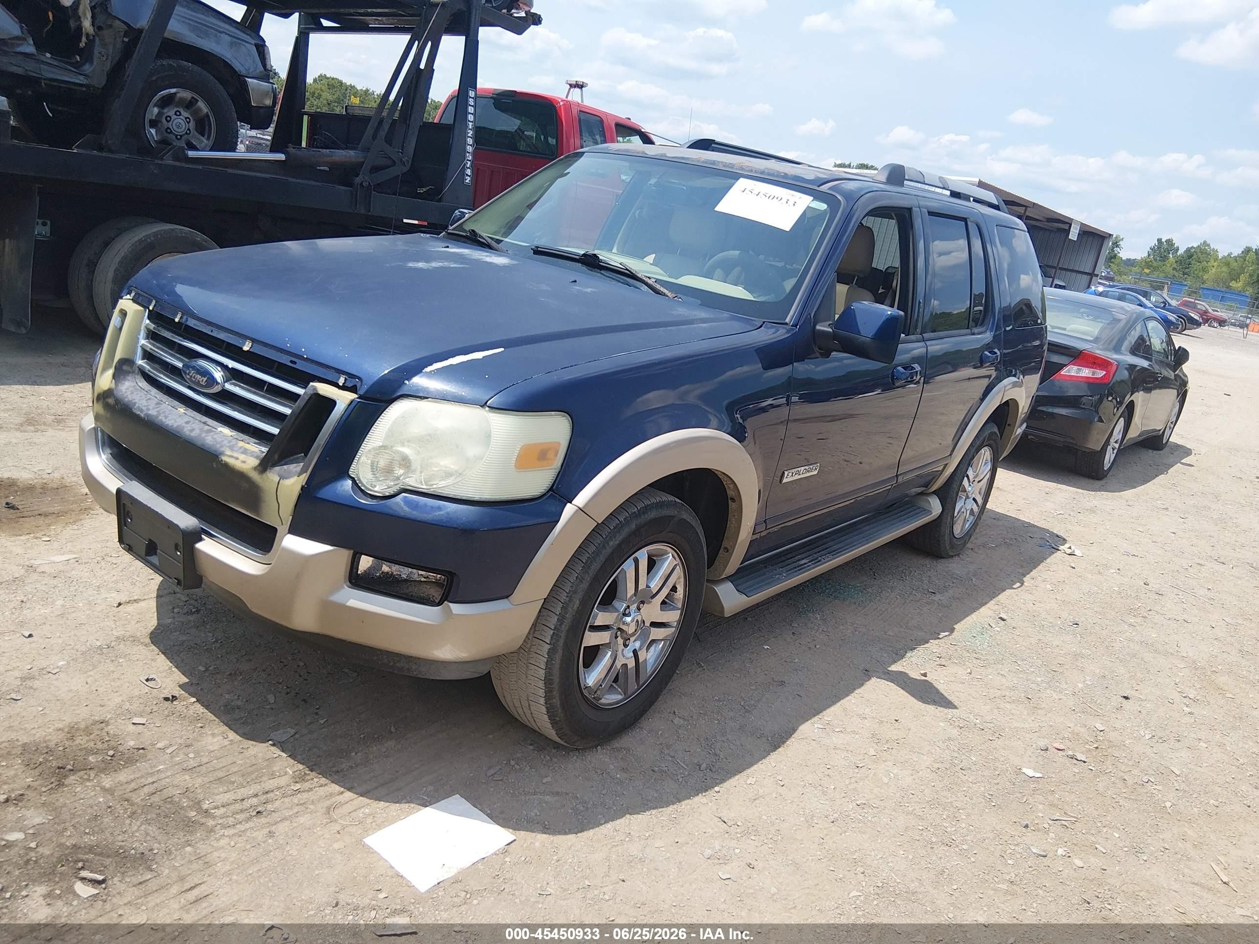 2006 Ford Explorer Eddie Bauer Blue vin: 1FMEU74E16UB64329