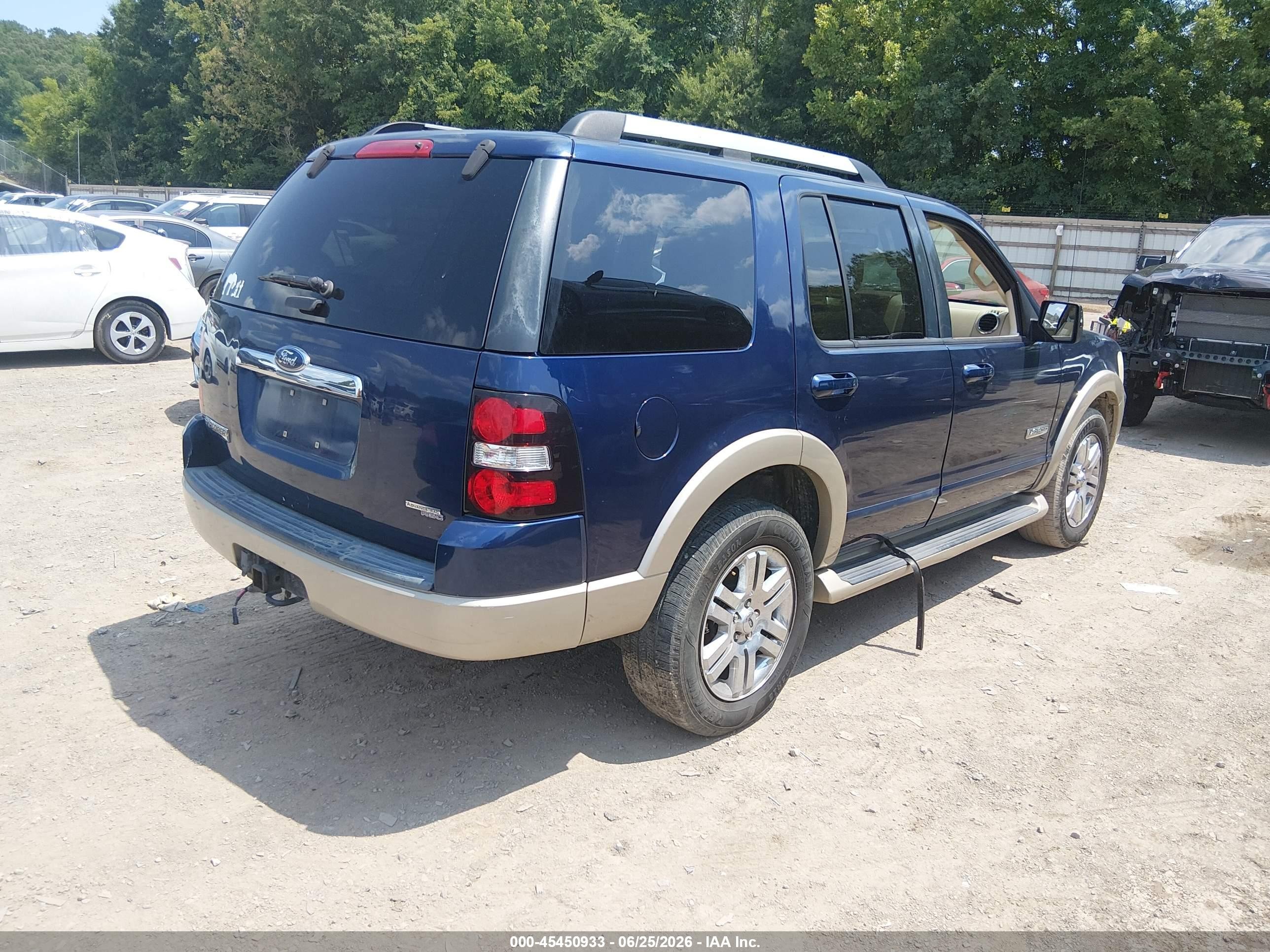 2006 Ford Explorer Eddie Bauer Blue vin: 1FMEU74E16UB64329