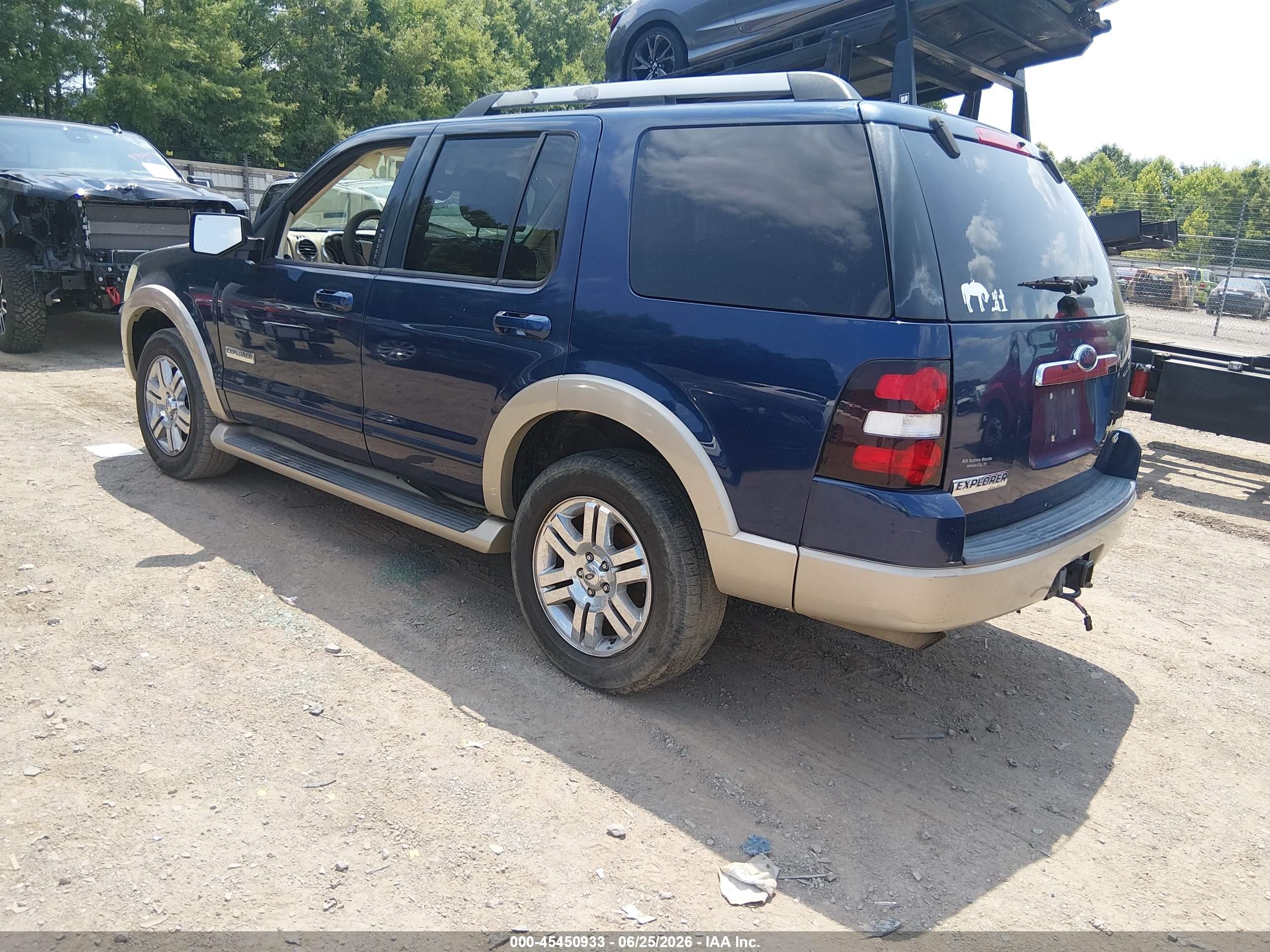 2006 Ford Explorer Eddie Bauer Blue vin: 1FMEU74E16UB64329
