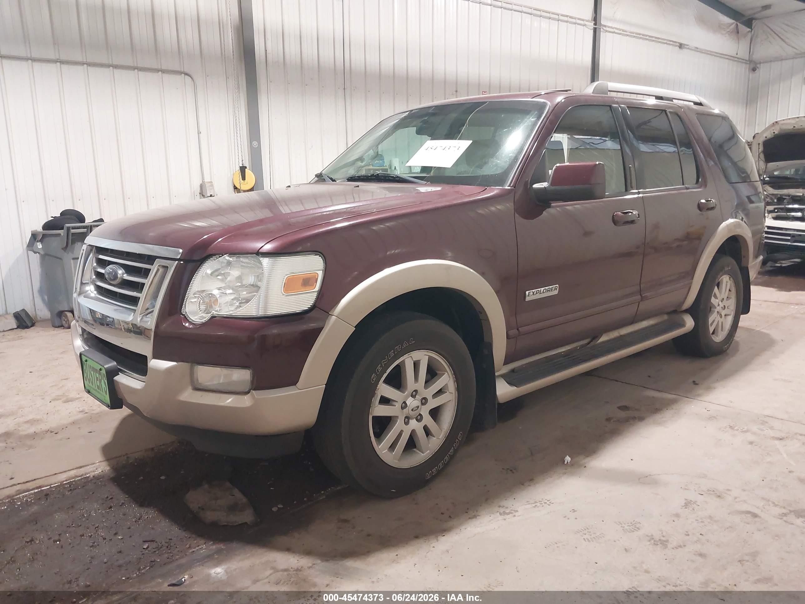 2007 Ford Explorer Eddie Bauer Maroon vin: 1FMEU74E17UB04097