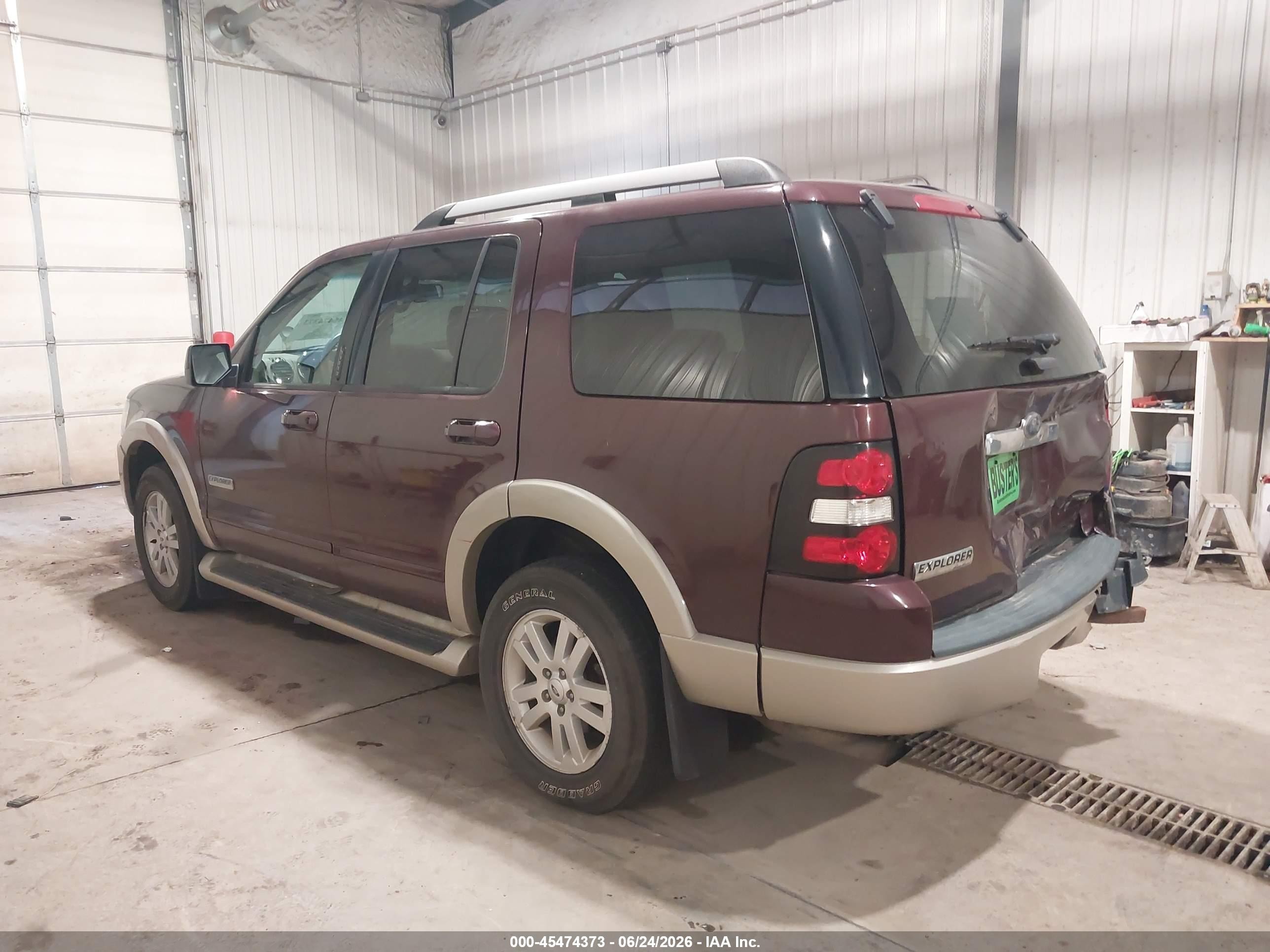 2007 Ford Explorer Eddie Bauer Maroon vin: 1FMEU74E17UB04097