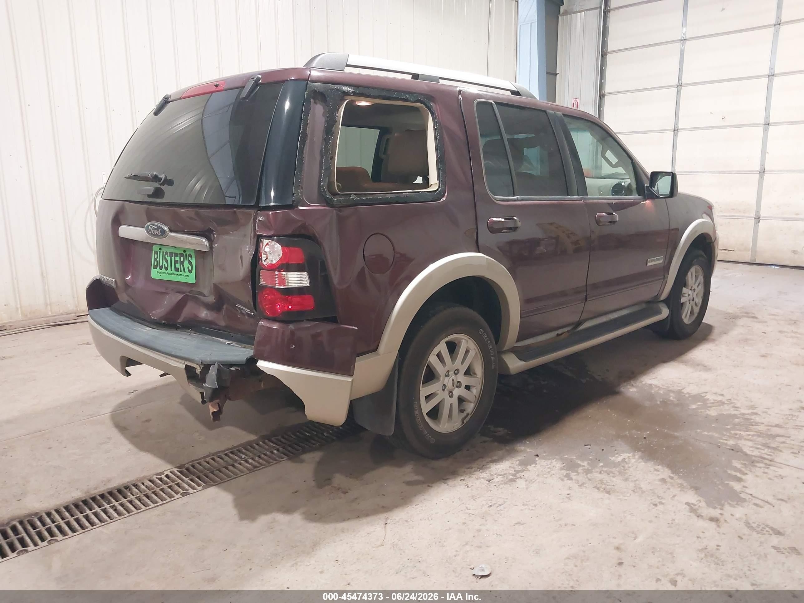 2007 Ford Explorer Eddie Bauer Maroon vin: 1FMEU74E17UB04097