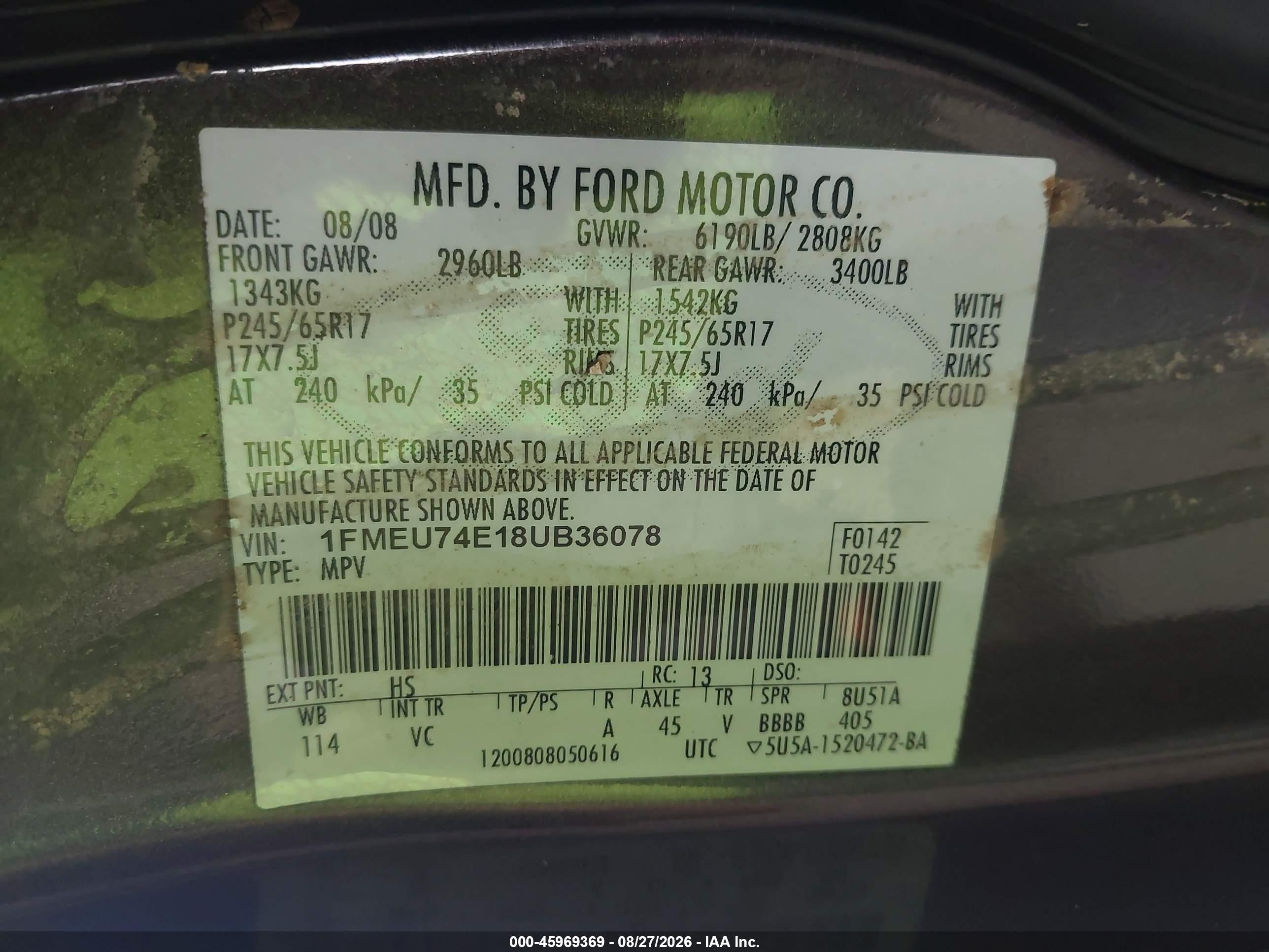 2008 Ford Explorer Eddie Bauer Brown vin: 1FMEU74E18UB36078
