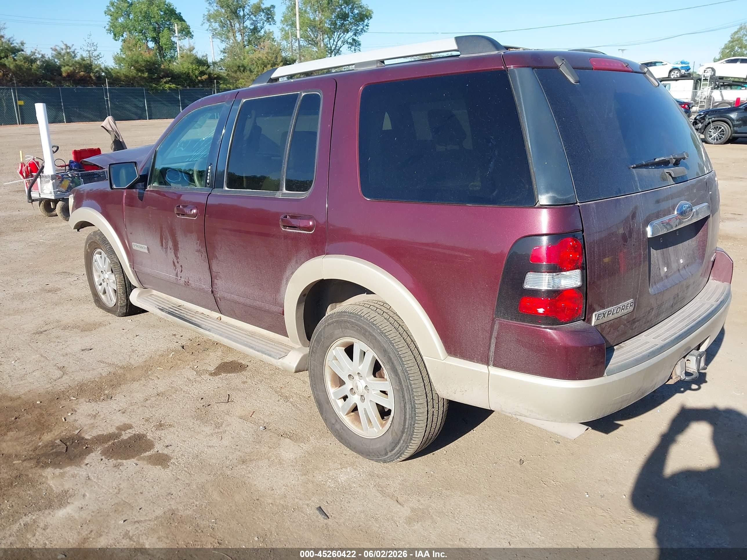 2007 Ford Explorer Eddie Bauer Red vin: 1FMEU74E37UB37764