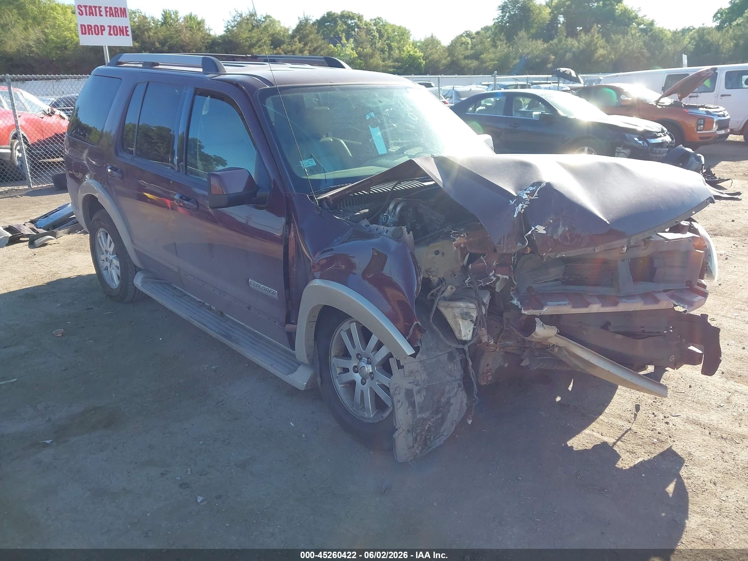 2007 Ford Explorer Eddie Bauer Red vin: 1FMEU74E37UB37764