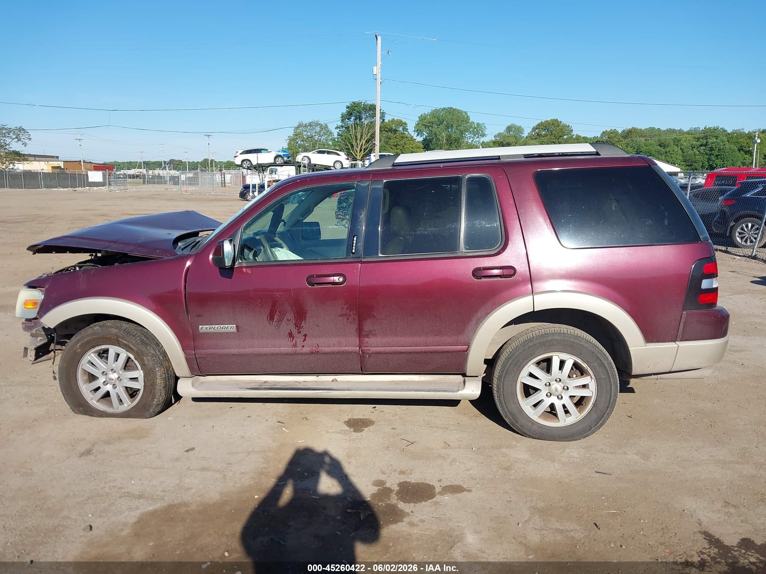 2007 Ford Explorer Eddie Bauer Red vin: 1FMEU74E37UB37764