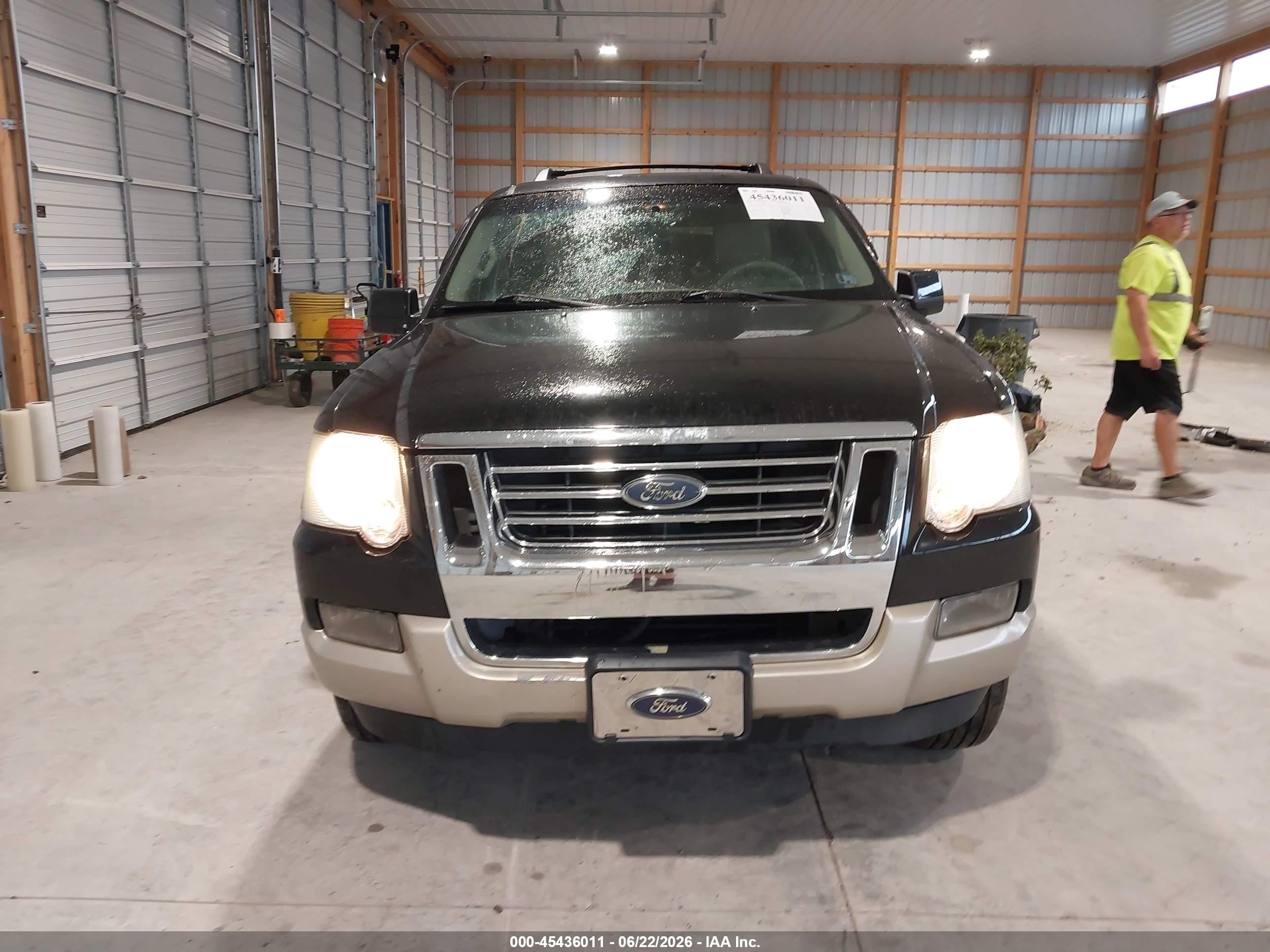 2007 Ford Explorer Eddie Bauer Black vin: 1FMEU74E37UB80856