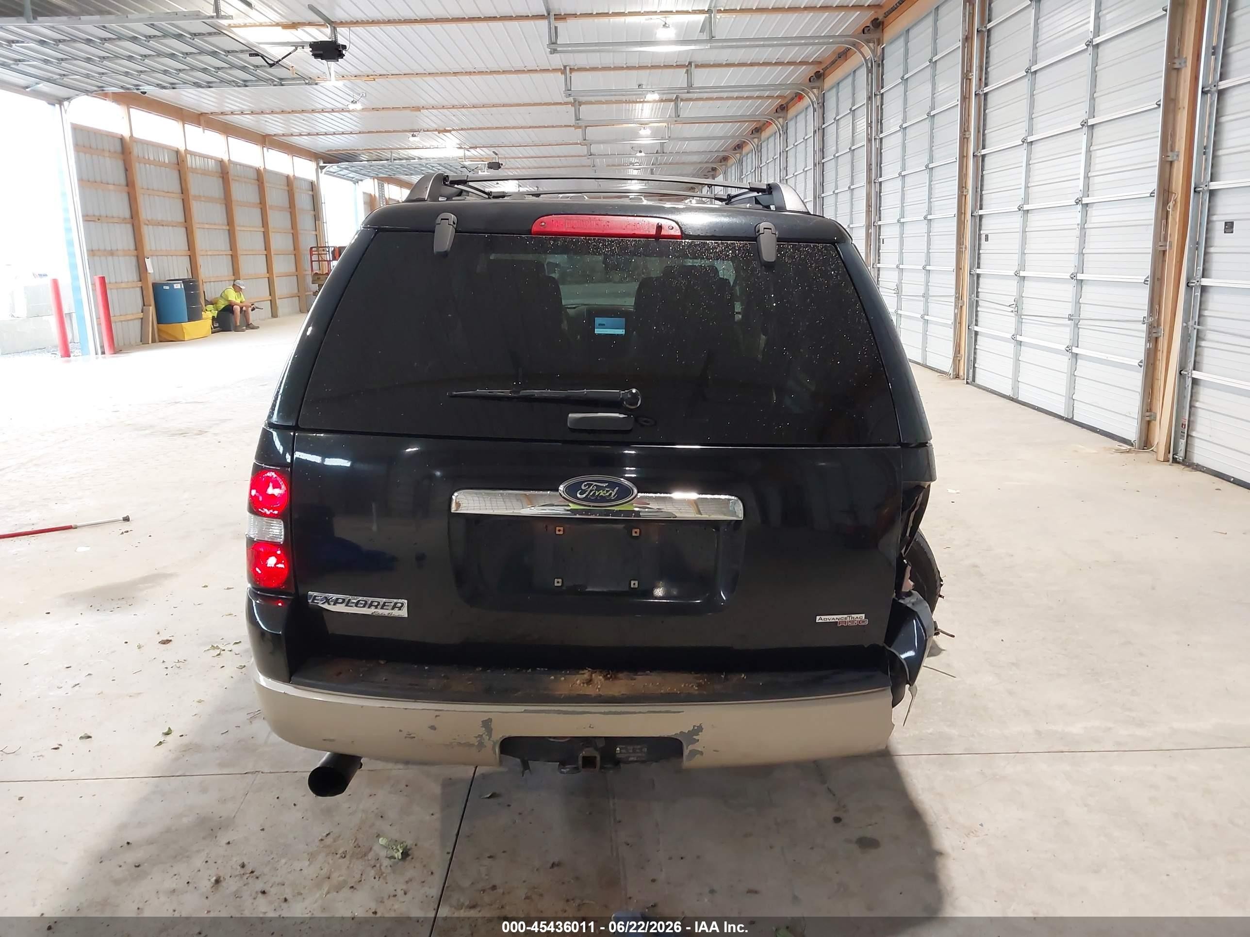 2007 Ford Explorer Eddie Bauer Black vin: 1FMEU74E37UB80856