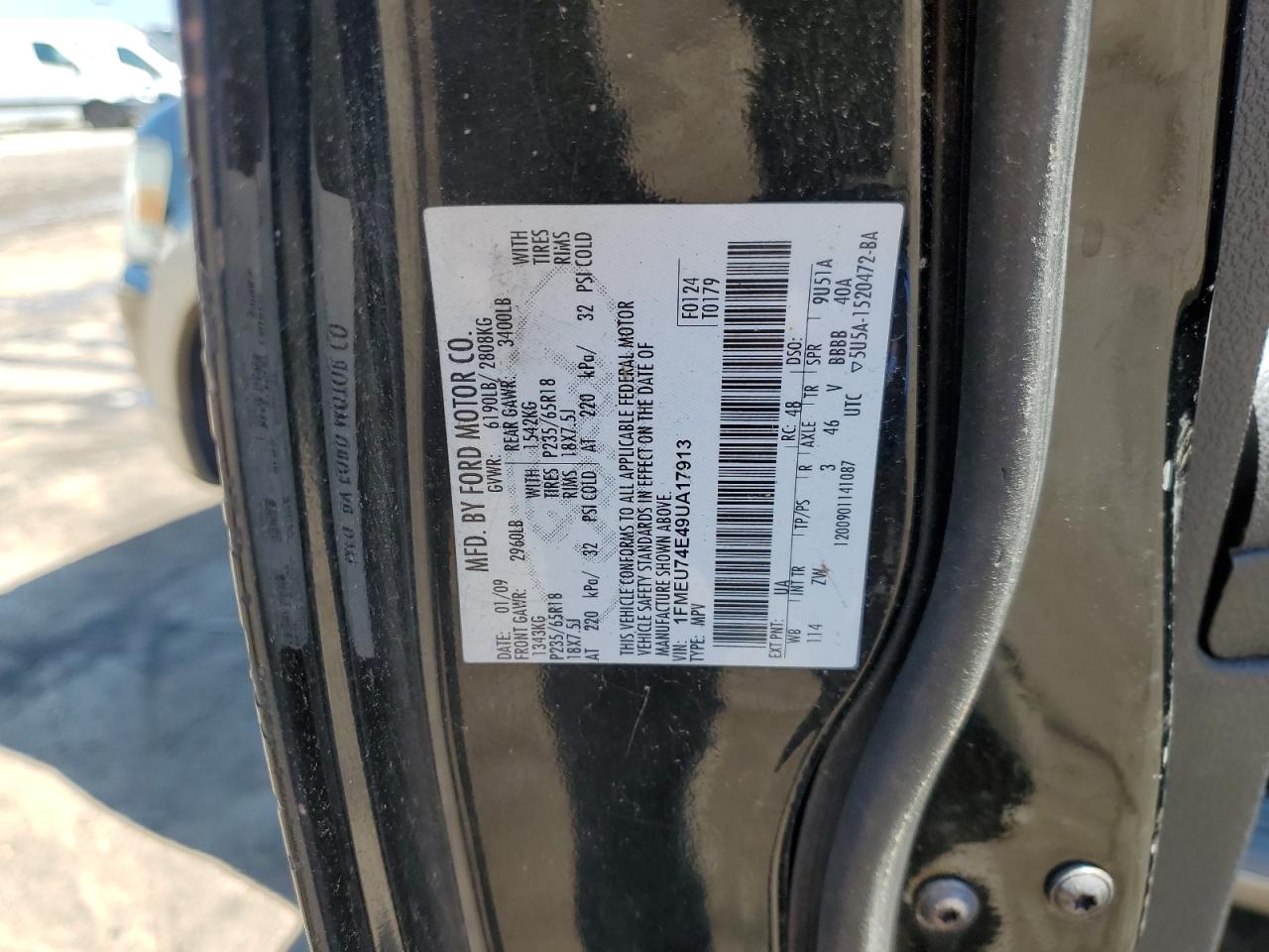 2009 Ford Explorer Eddie Bauer Черный vin: 1FMEU74E49UA17913