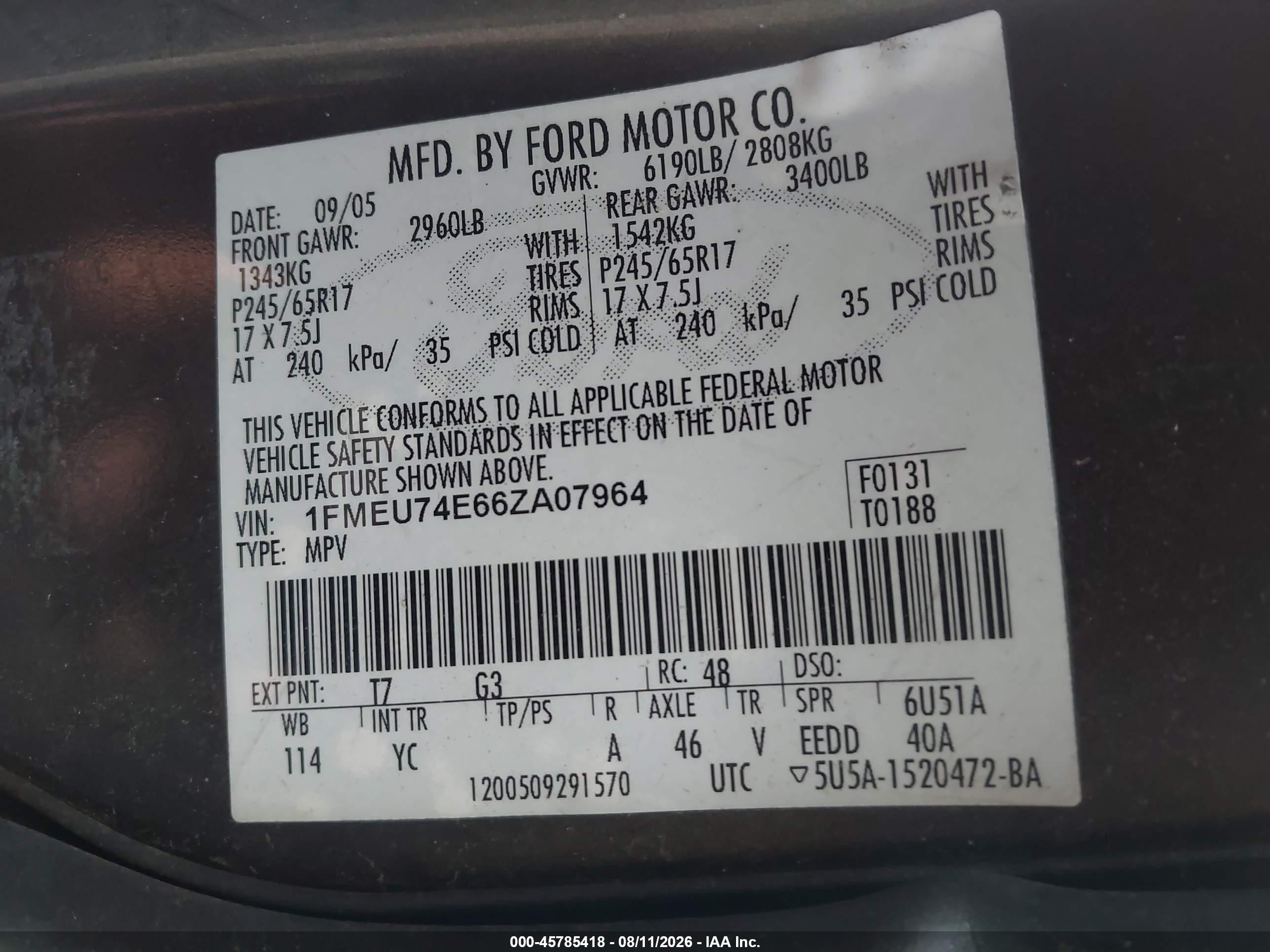 2006 Ford Explorer Eddie Bauer Gray vin: 1FMEU74E66ZA07964