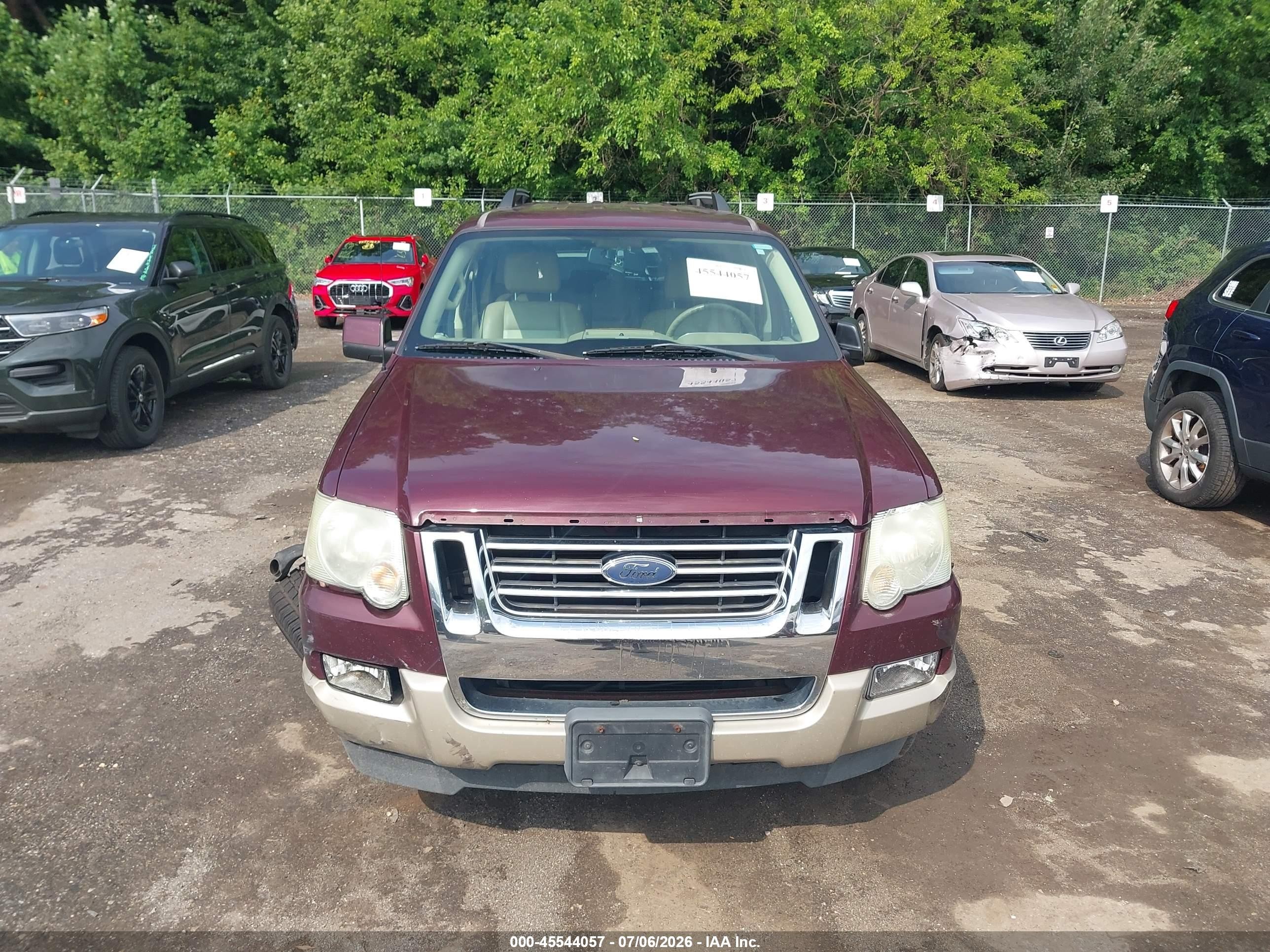2007 Ford Explorer Eddie Bauer Burgundy vin: 1FMEU74E77UA83644