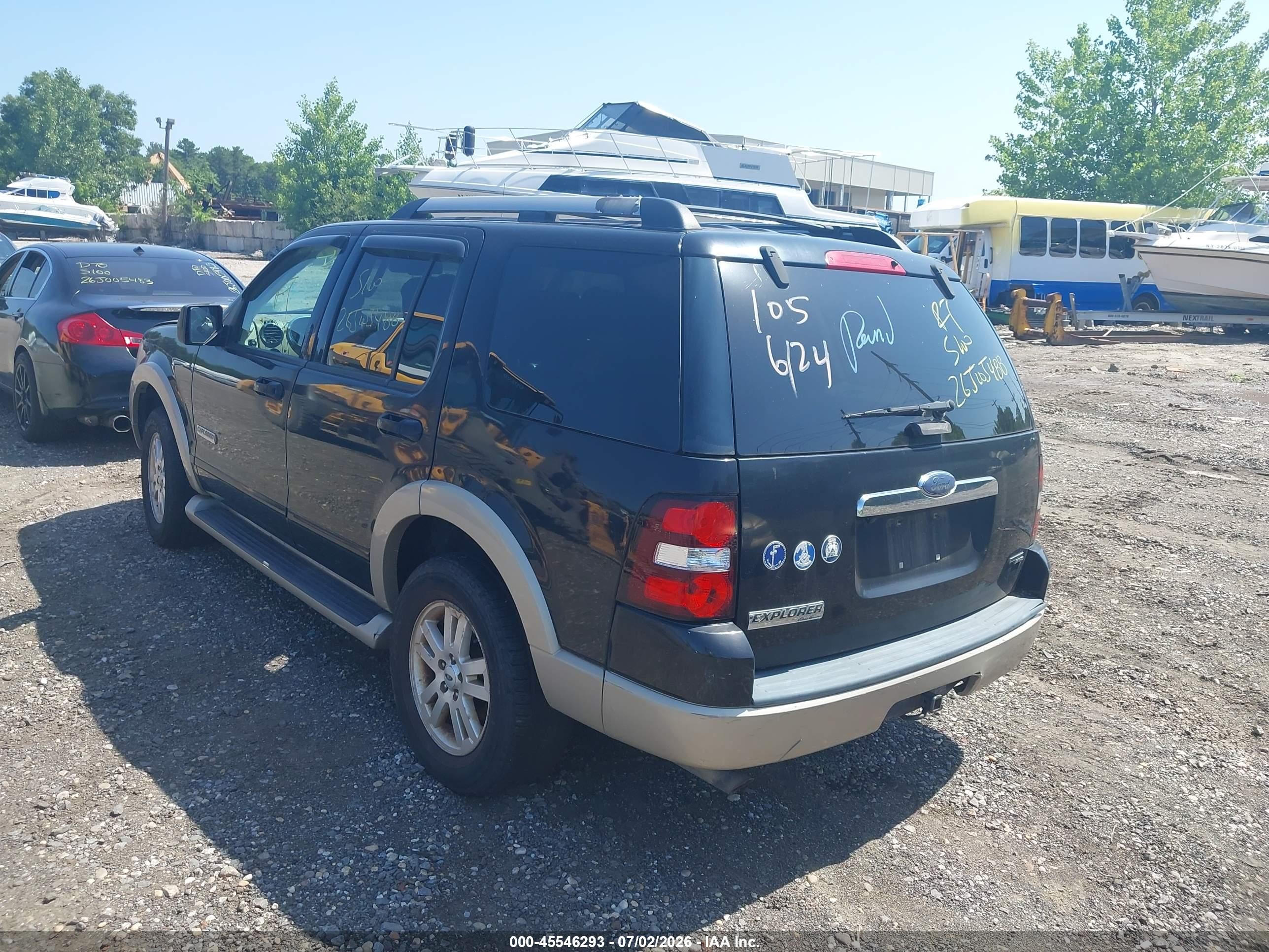 2007 Ford Explorer Eddie Bauer Черный vin: 1FMEU74E77UB24726