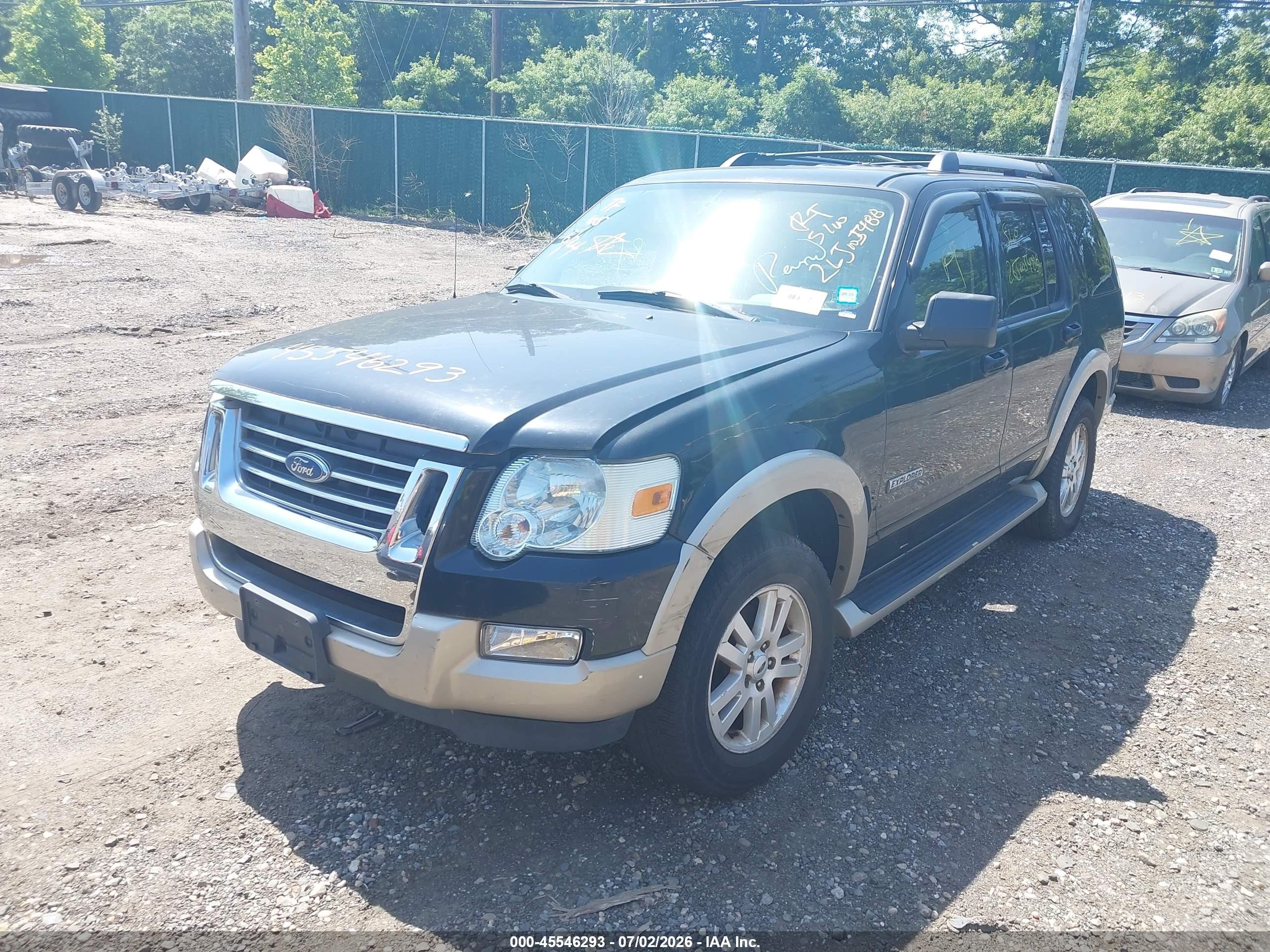 2007 Ford Explorer Eddie Bauer Черный vin: 1FMEU74E77UB24726