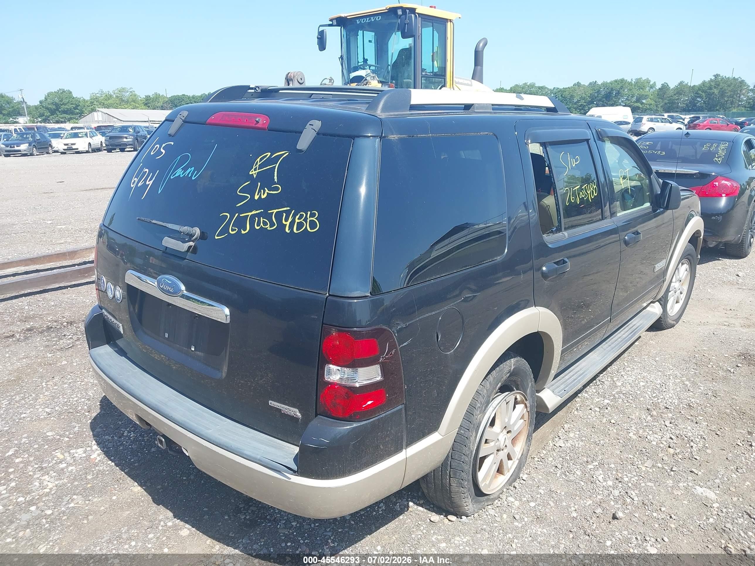 2007 Ford Explorer Eddie Bauer Черный vin: 1FMEU74E77UB24726