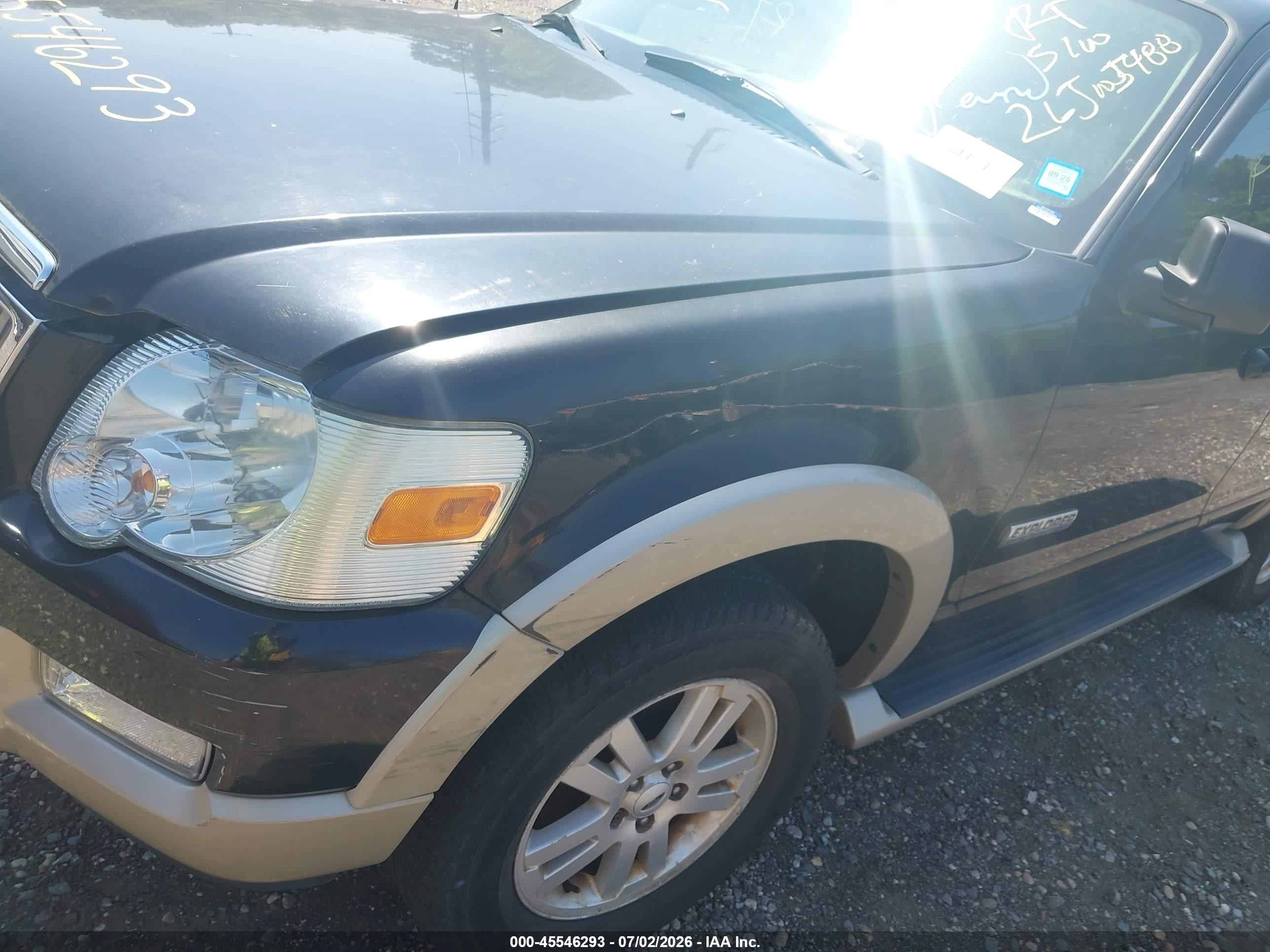 2007 Ford Explorer Eddie Bauer Черный vin: 1FMEU74E77UB24726