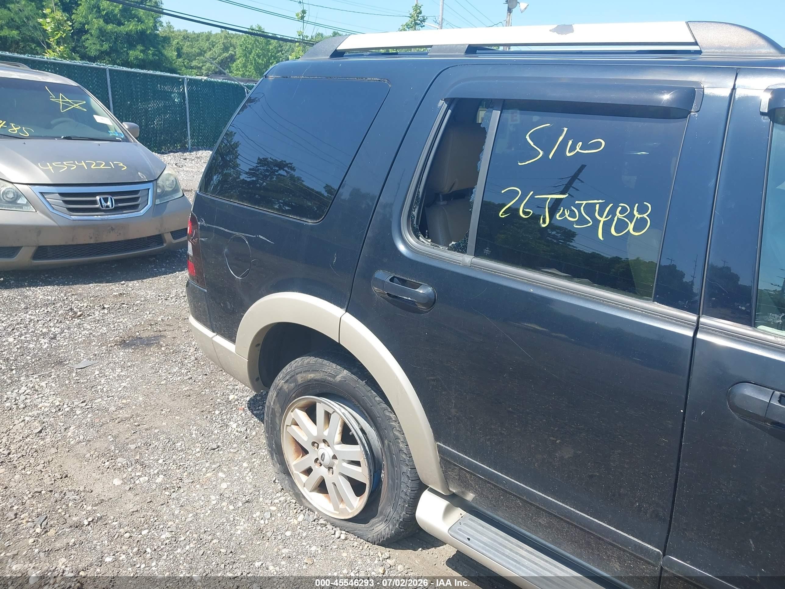 2007 Ford Explorer Eddie Bauer Черный vin: 1FMEU74E77UB24726