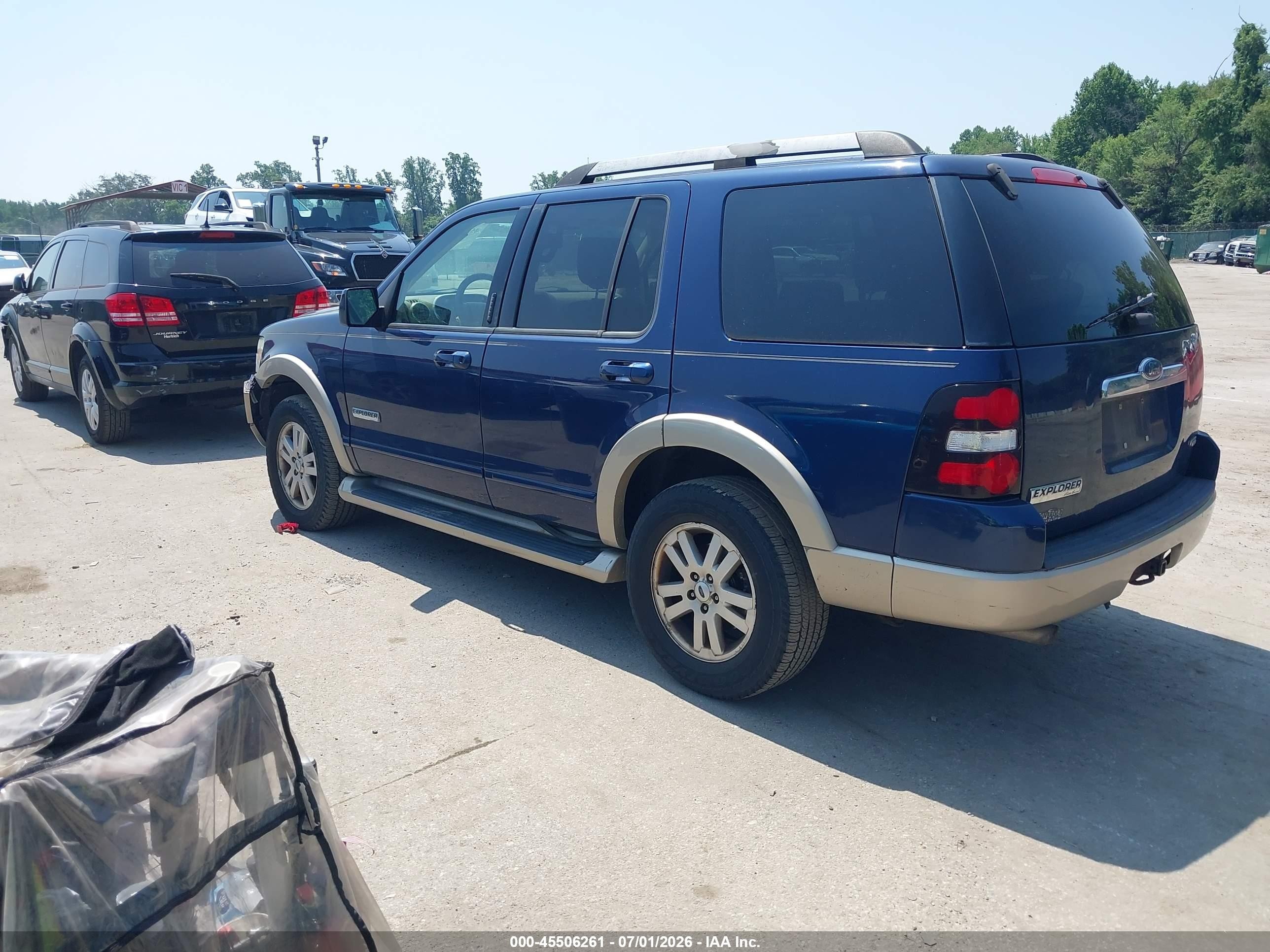 2007 Ford Explorer Eddie Bauer Blue vin: 1FMEU74E77UB57306